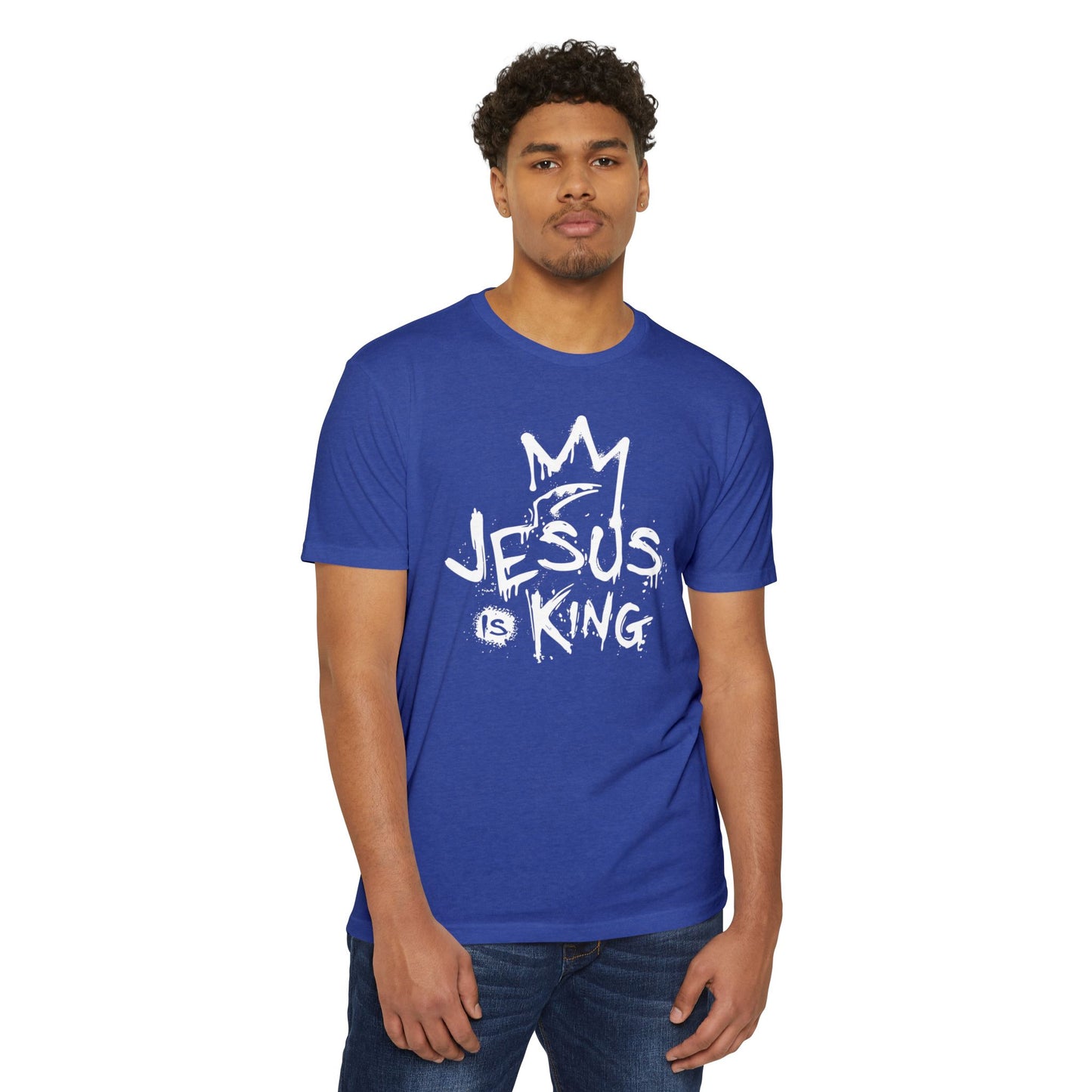 Jesus is King Graphic T-Shirt, Casual Faith Tee, Unisex Religious Shirt, Christian Apparel, Inspirational Gift