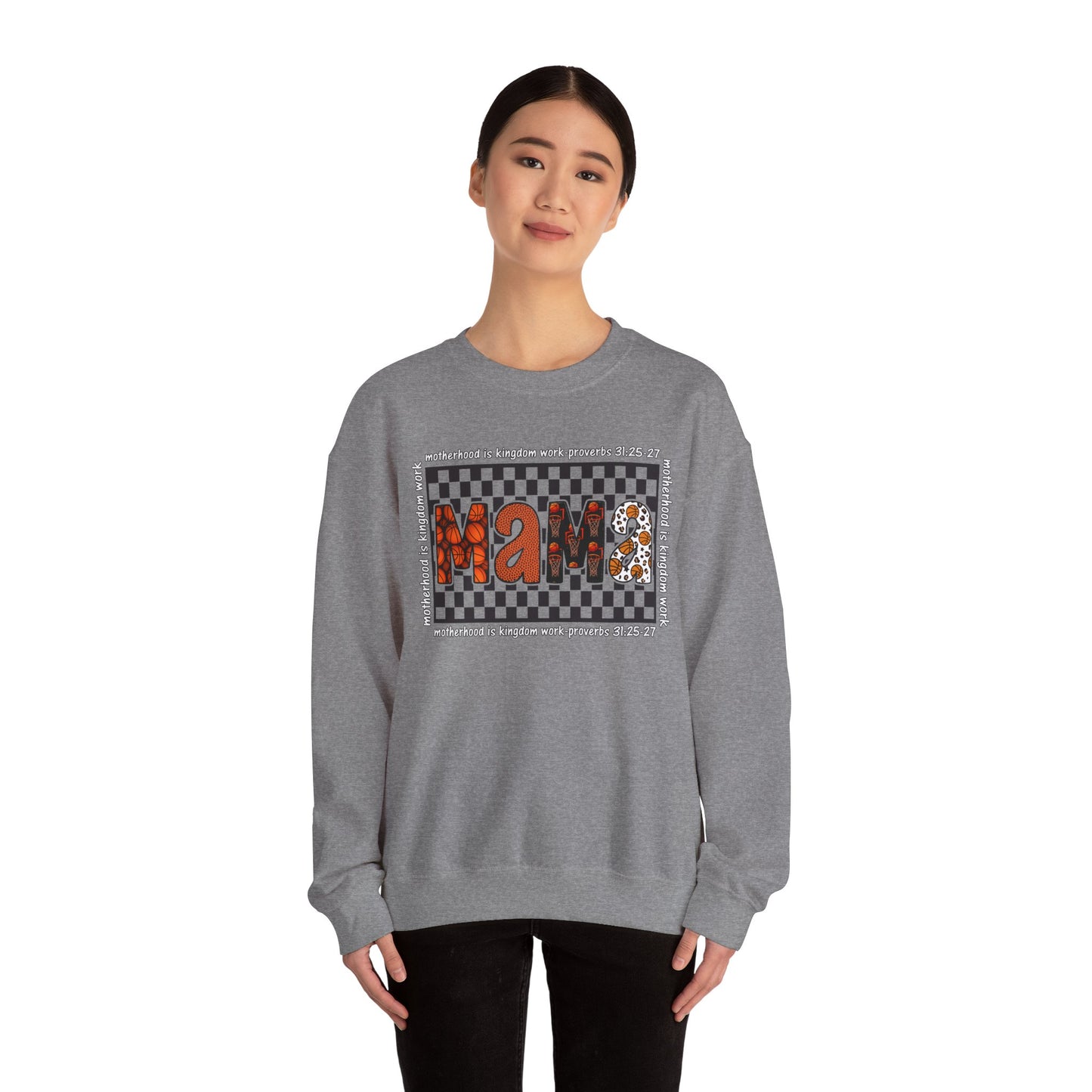 Stylish Basketball Mama Crewneck Sweatshirt