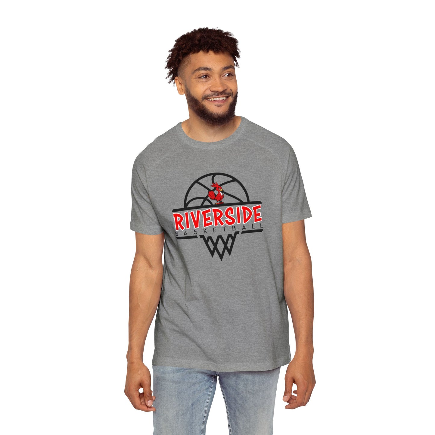Riverside Basketball Men's Raglan T-Shirt | Sports Tee, Gift for Basketball Fans, Casual Wear, Team Apparel, Comfortable Fit