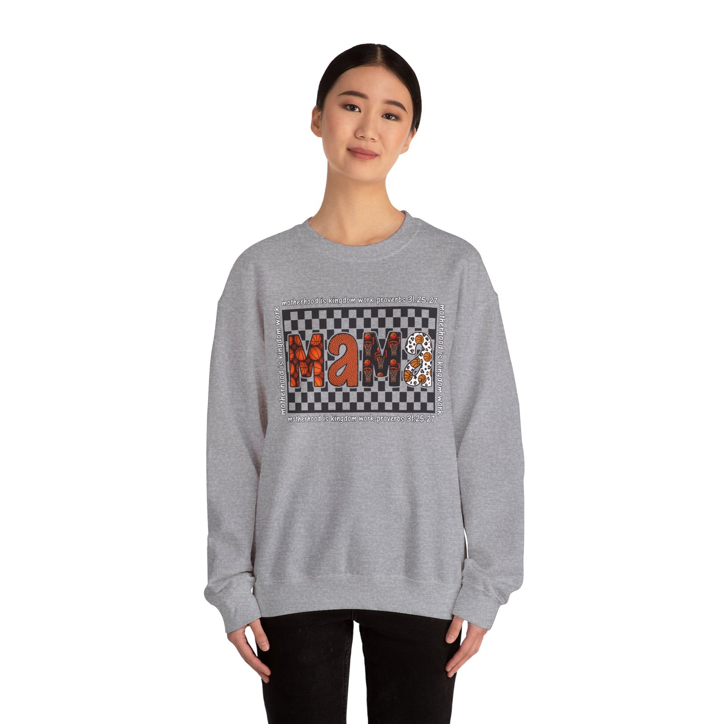 Stylish Basketball Mama Crewneck Sweatshirt