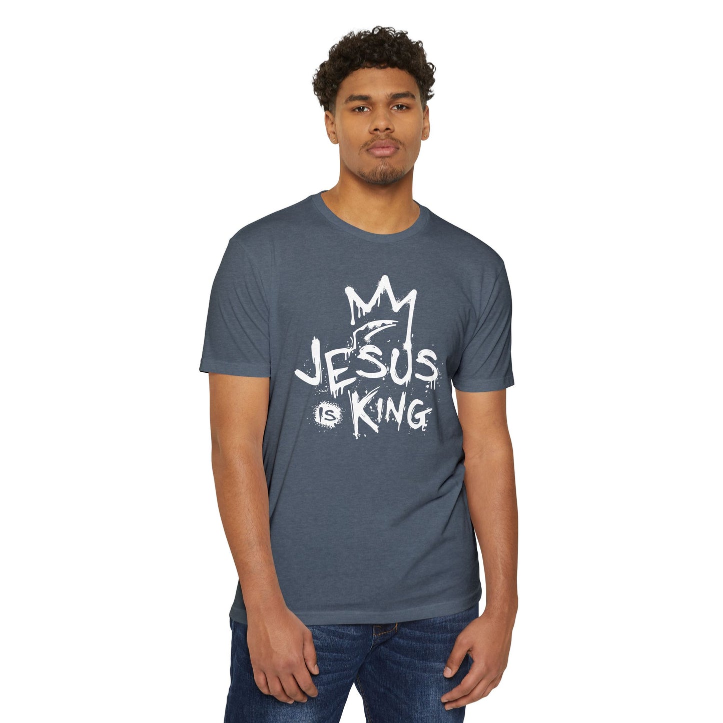 Jesus is King Graphic T-Shirt, Casual Faith Tee, Unisex Religious Shirt, Christian Apparel, Inspirational Gift