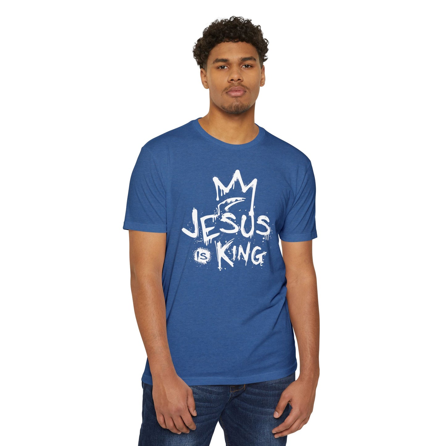 Jesus is King Graphic T-Shirt, Casual Faith Tee, Unisex Religious Shirt, Christian Apparel, Inspirational Gift