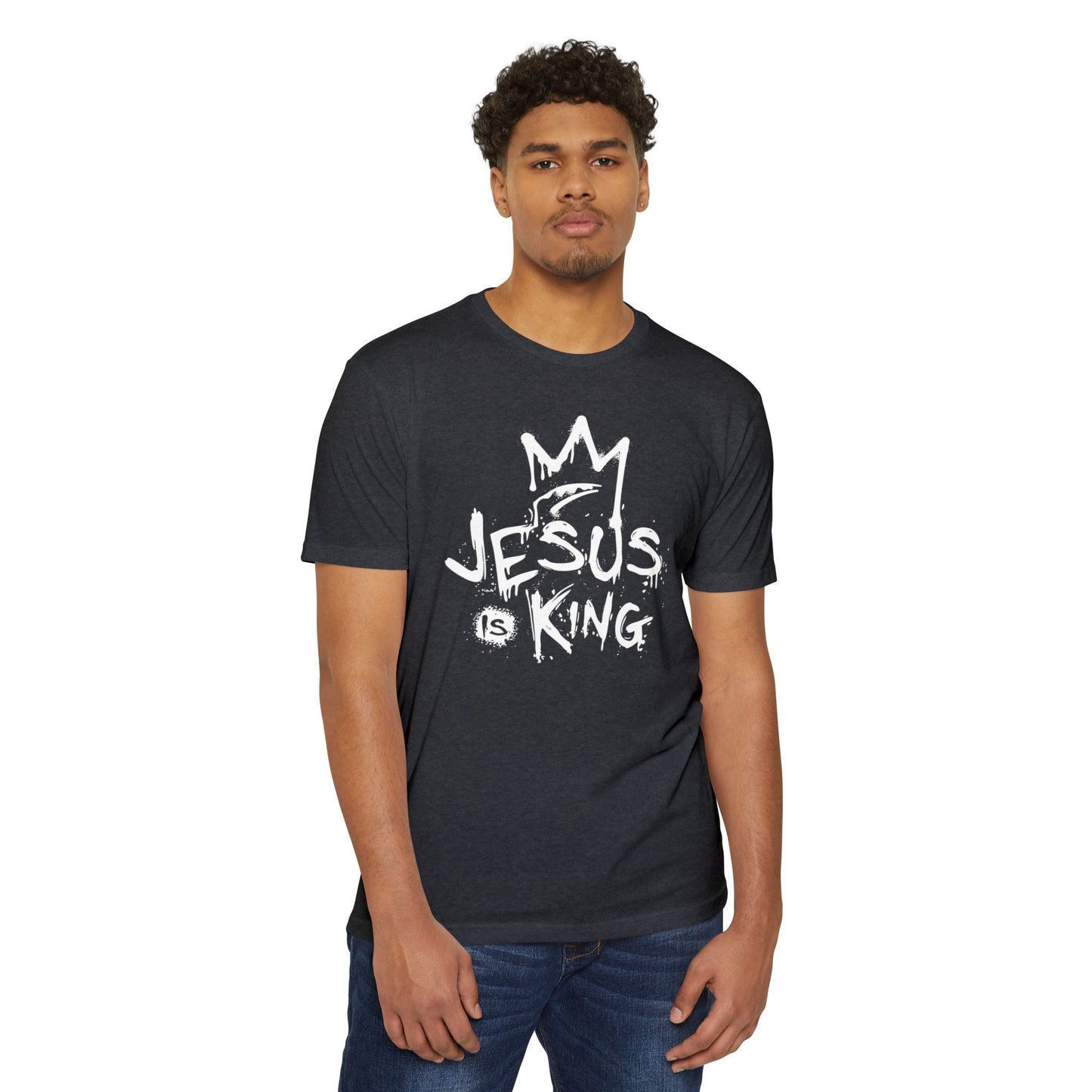 Jesus is King Graphic T-Shirt, Casual Faith Tee, Unisex Religious Shirt, Christian Apparel, Inspirational Gift