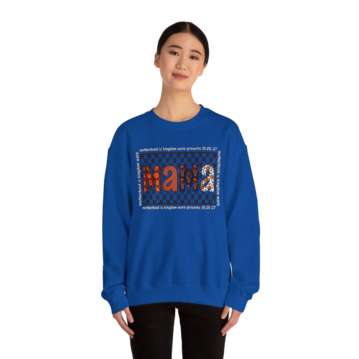 Stylish Basketball Mama Crewneck Sweatshirt