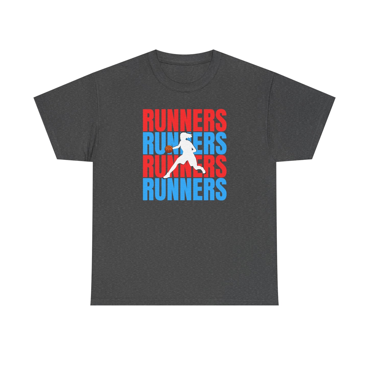 Trendy Unisex Heavy Cotton Tee - Runners Graphic Shirt for Sports Lovers