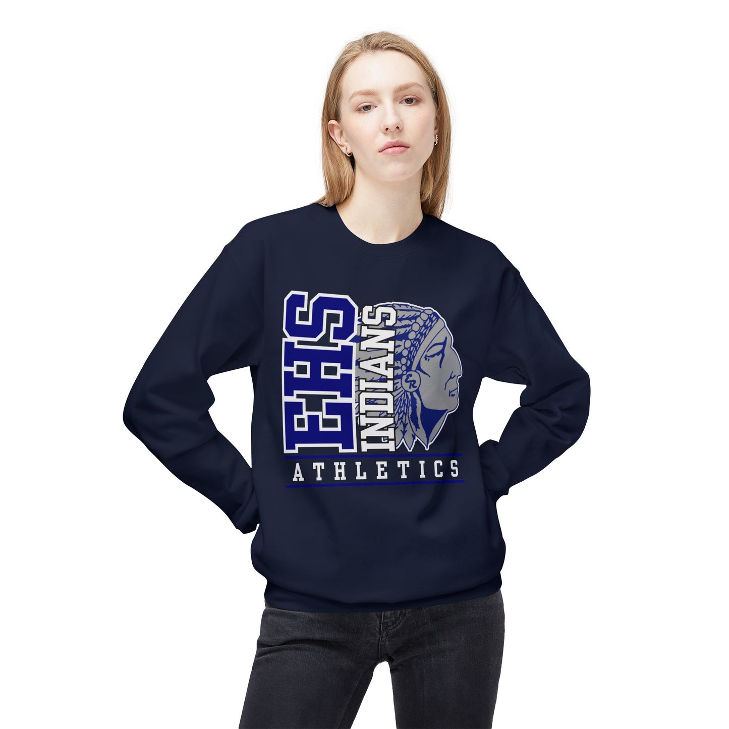 EHS Indians Athletics Crewneck Sweatshirt, Sports Apparel, Fan Gear, School Spirit, Comfortable Sweatshirt, Gifts for Athletes