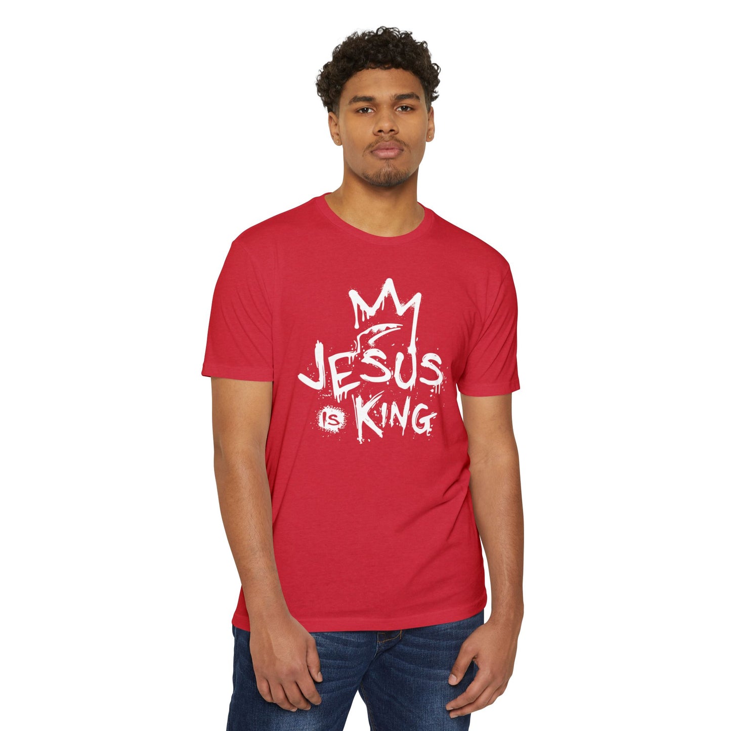 Jesus is King Graphic T-Shirt, Casual Faith Tee, Unisex Religious Shirt, Christian Apparel, Inspirational Gift