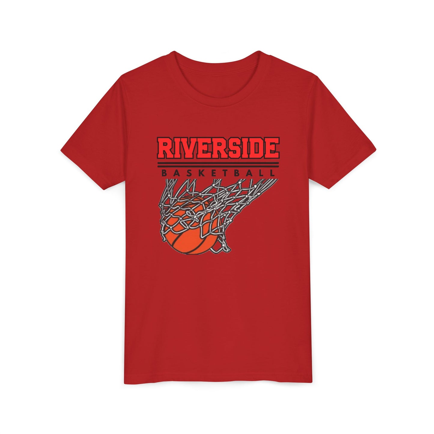 Riverside Basketball Youth Tee, Fun Sports Shirt, Kids Basketball Top, Team Spirit Apparel, Athletic Youth T-Shirt