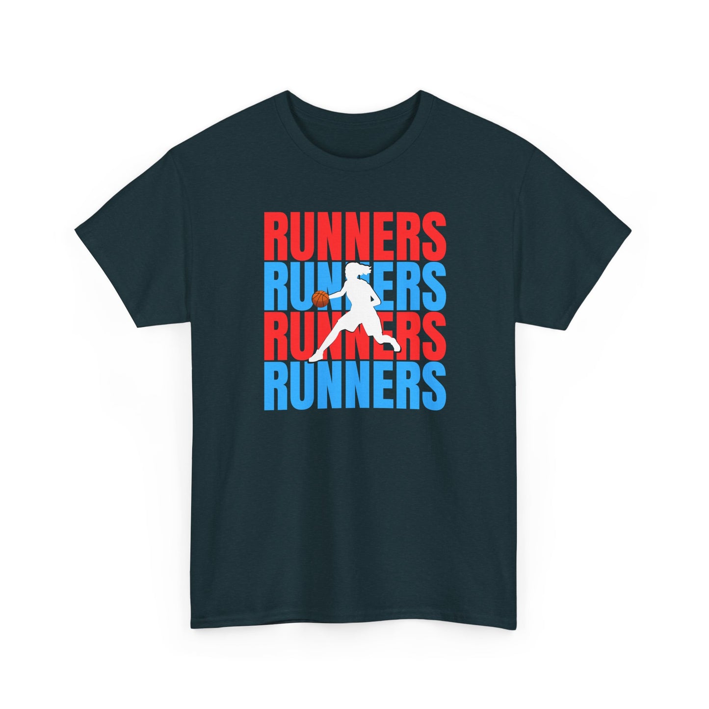 Trendy Unisex Heavy Cotton Tee - Runners Graphic Shirt for Sports Lovers