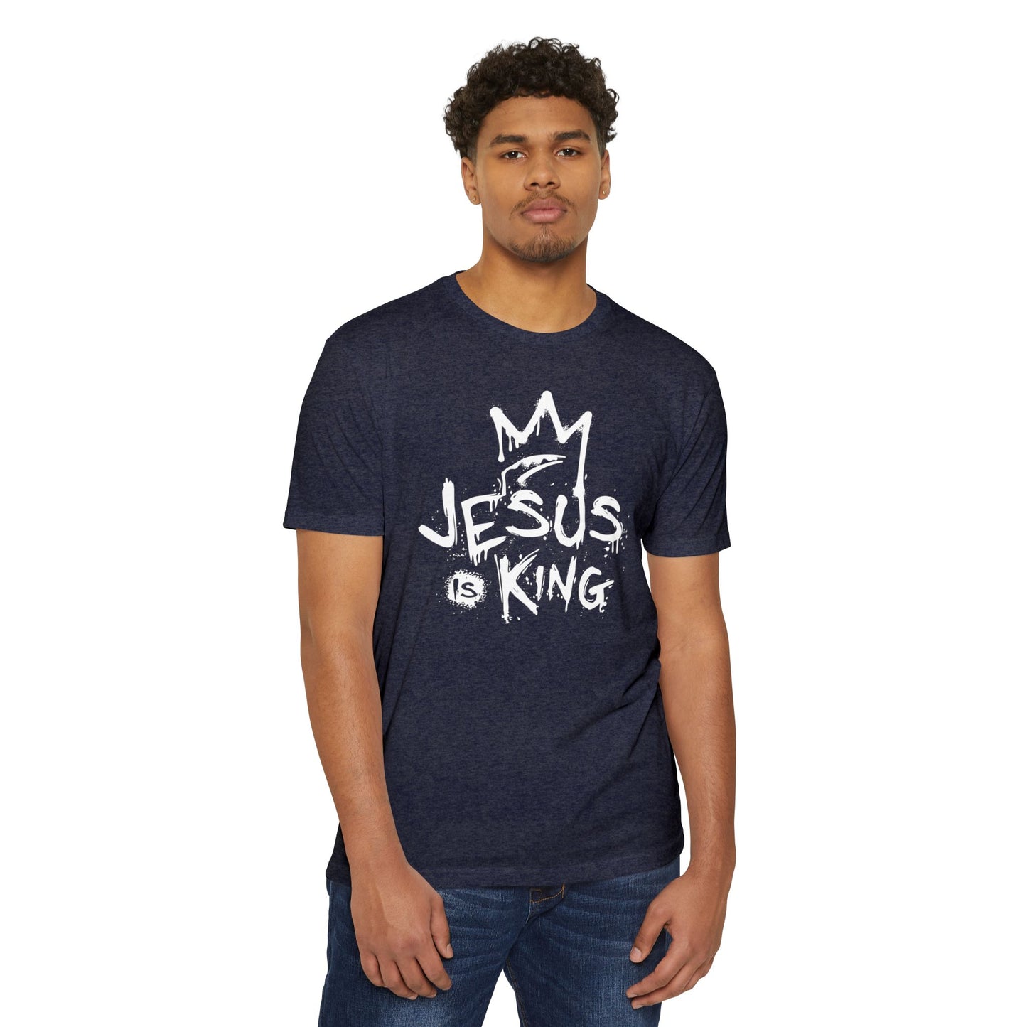 Jesus is King Graphic T-Shirt, Casual Faith Tee, Unisex Religious Shirt, Christian Apparel, Inspirational Gift