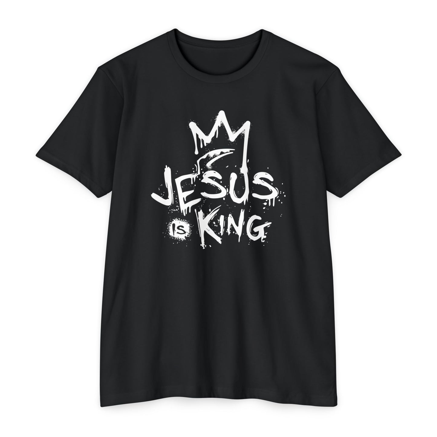 Jesus is King Graphic T-Shirt, Casual Faith Tee, Unisex Religious Shirt, Christian Apparel, Inspirational Gift