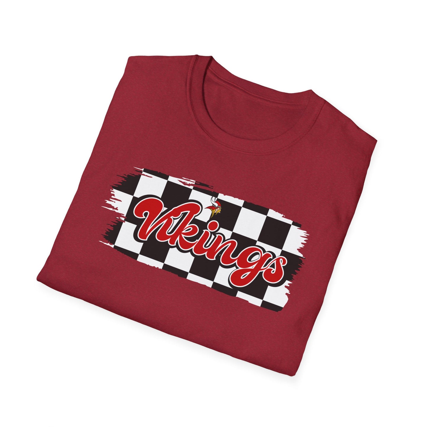 Vikings Retro Lettering Unisex Softstyle T-Shirt