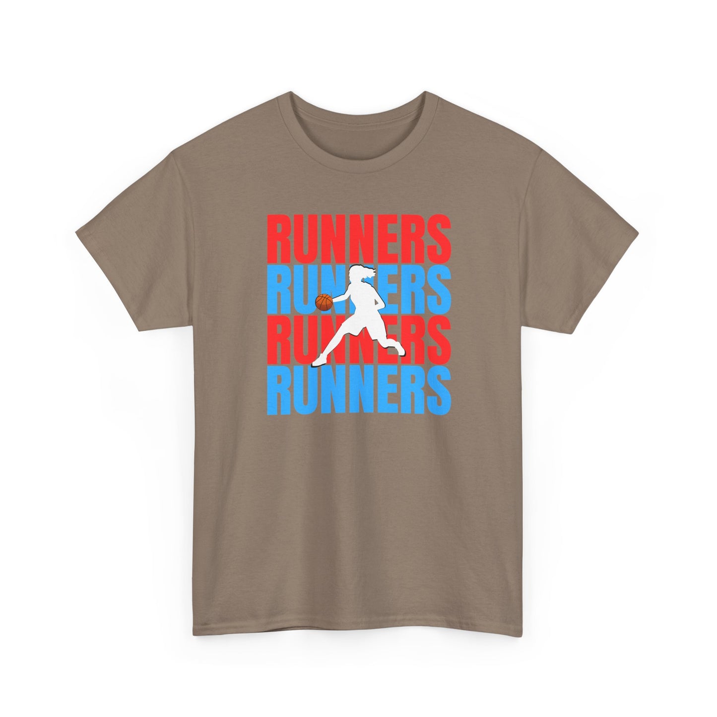 Trendy Unisex Heavy Cotton Tee - Runners Graphic Shirt for Sports Lovers
