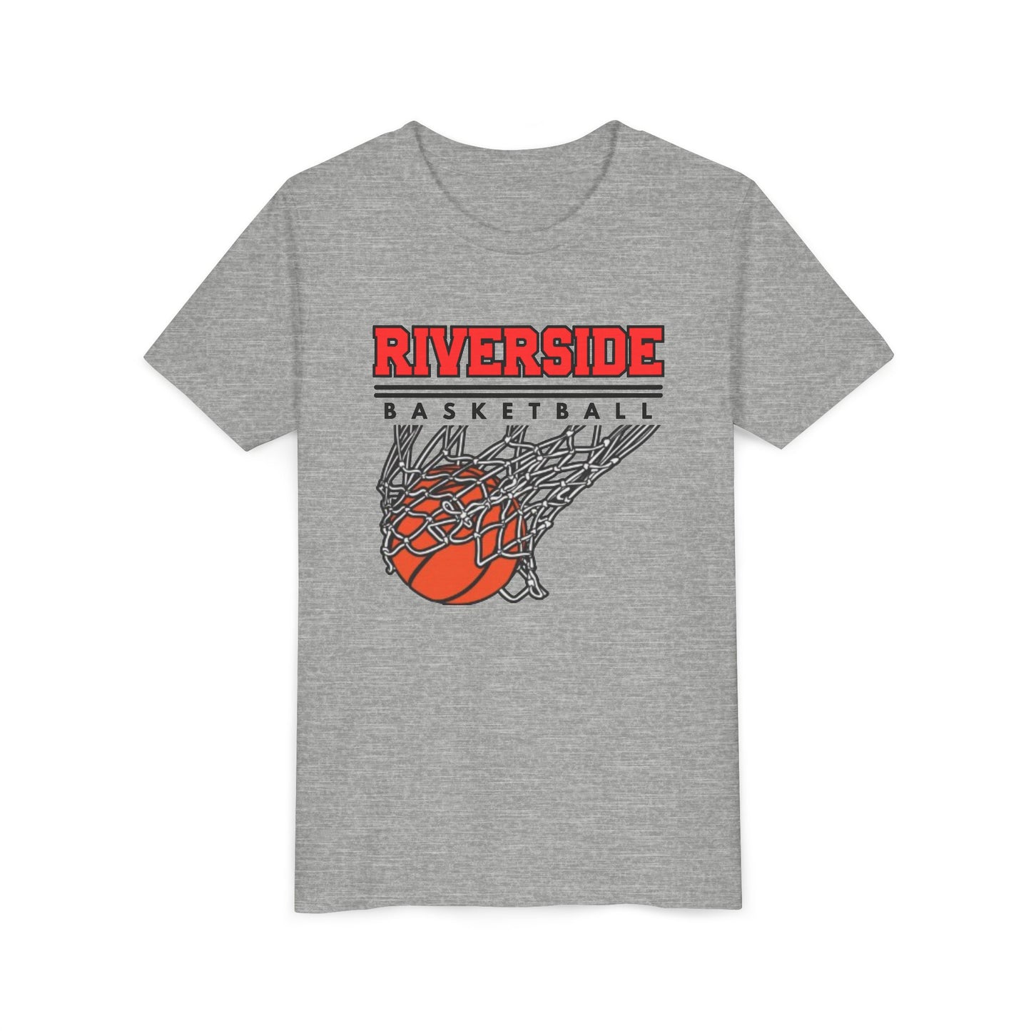Riverside Basketball Youth Tee, Fun Sports Shirt, Kids Basketball Top, Team Spirit Apparel, Athletic Youth T-Shirt