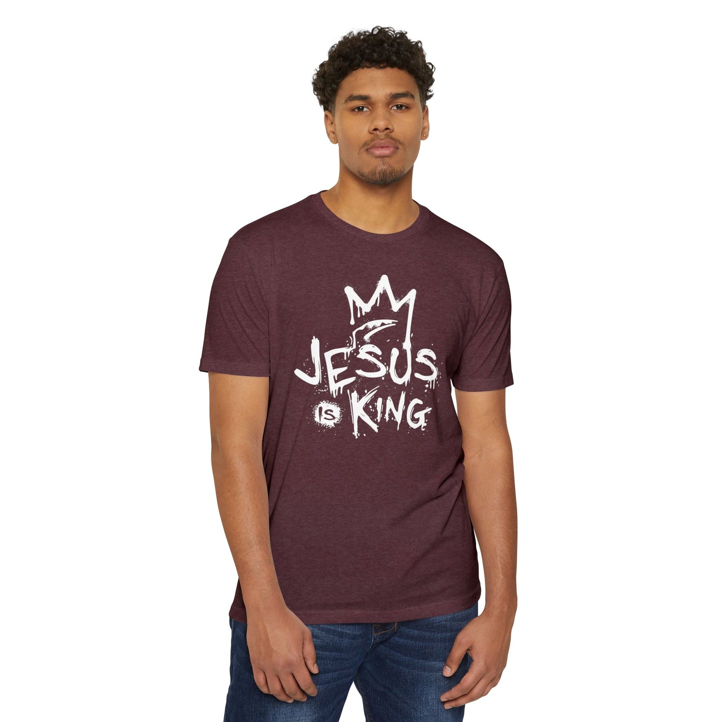 Jesus is King Graphic T-Shirt, Casual Faith Tee, Unisex Religious Shirt, Christian Apparel, Inspirational Gift