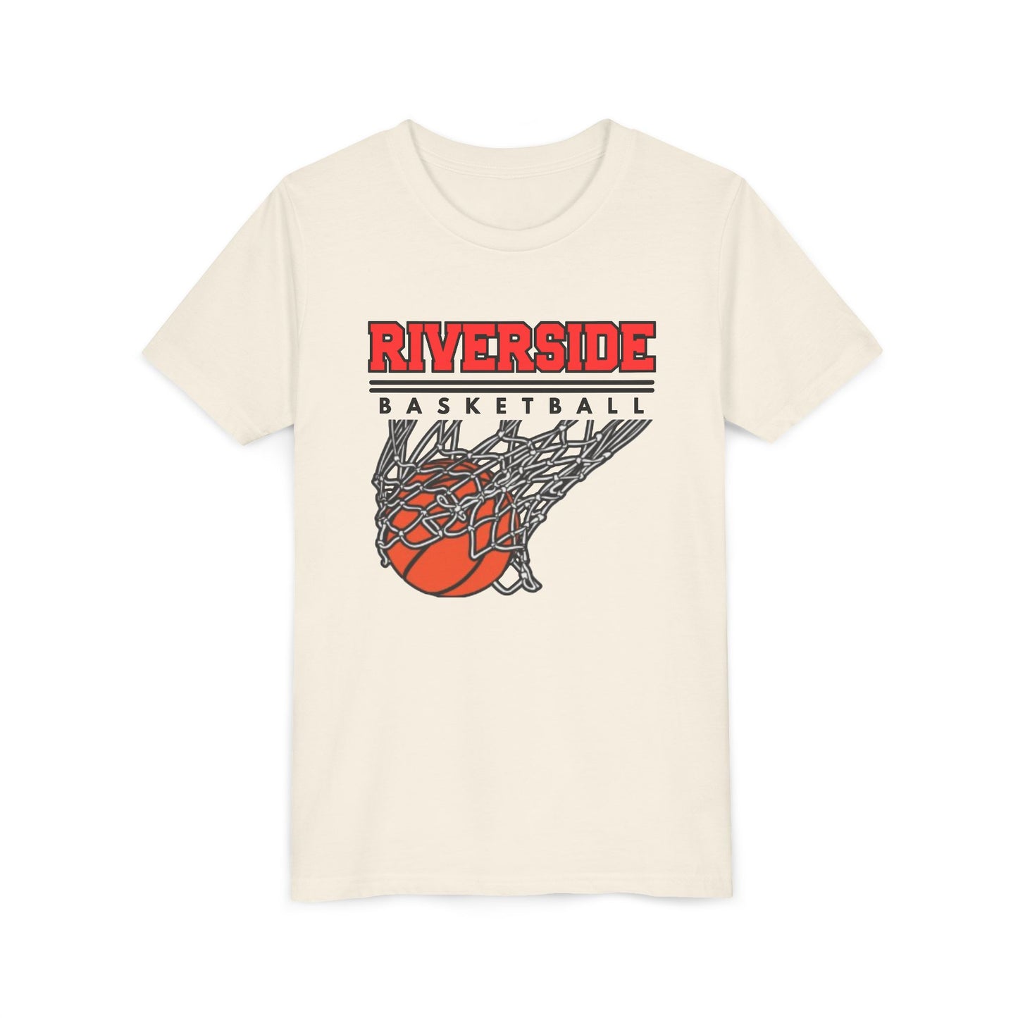 Riverside Basketball Youth Tee, Fun Sports Shirt, Kids Basketball Top, Team Spirit Apparel, Athletic Youth T-Shirt