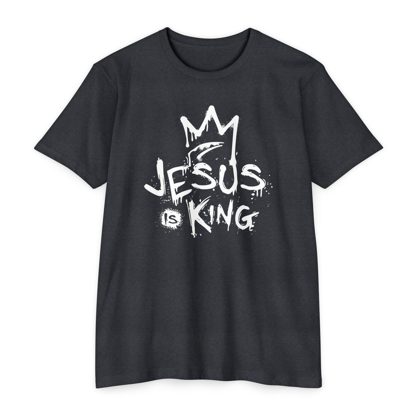 Jesus is King Graphic T-Shirt, Casual Faith Tee, Unisex Religious Shirt, Christian Apparel, Inspirational Gift