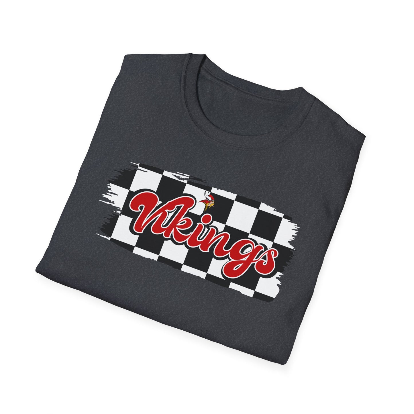 Vikings Retro Lettering Unisex Softstyle T-Shirt