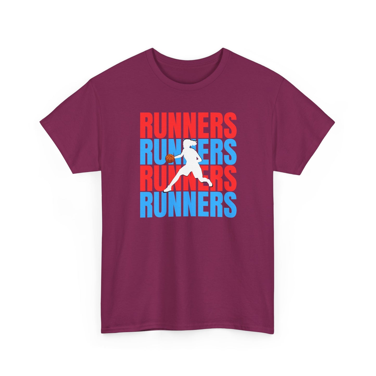 Trendy Unisex Heavy Cotton Tee - Runners Graphic Shirt for Sports Lovers
