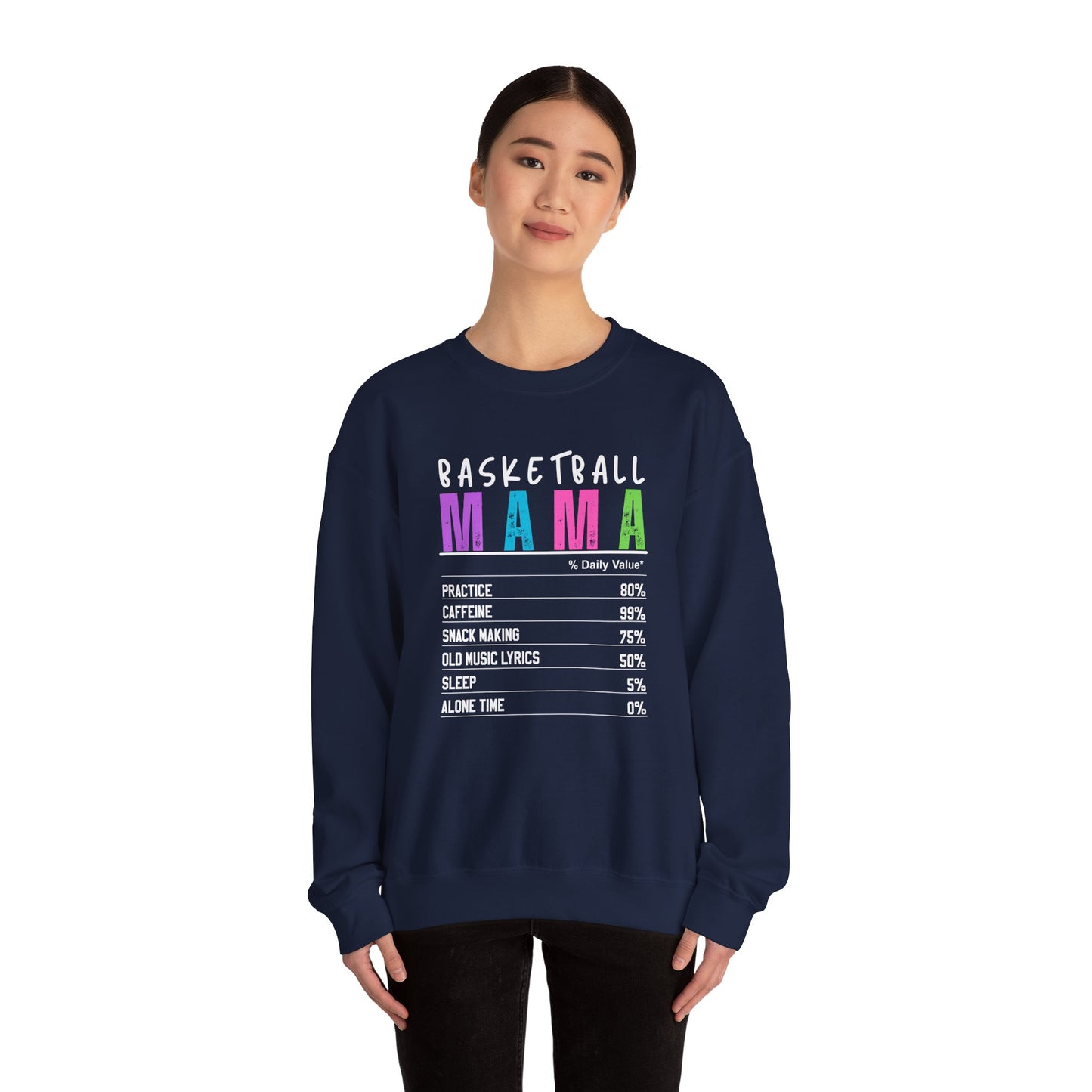 Basketball Mama Sweatshirt - Unisex Heavy Blend™ Crewneck for Sports Moms