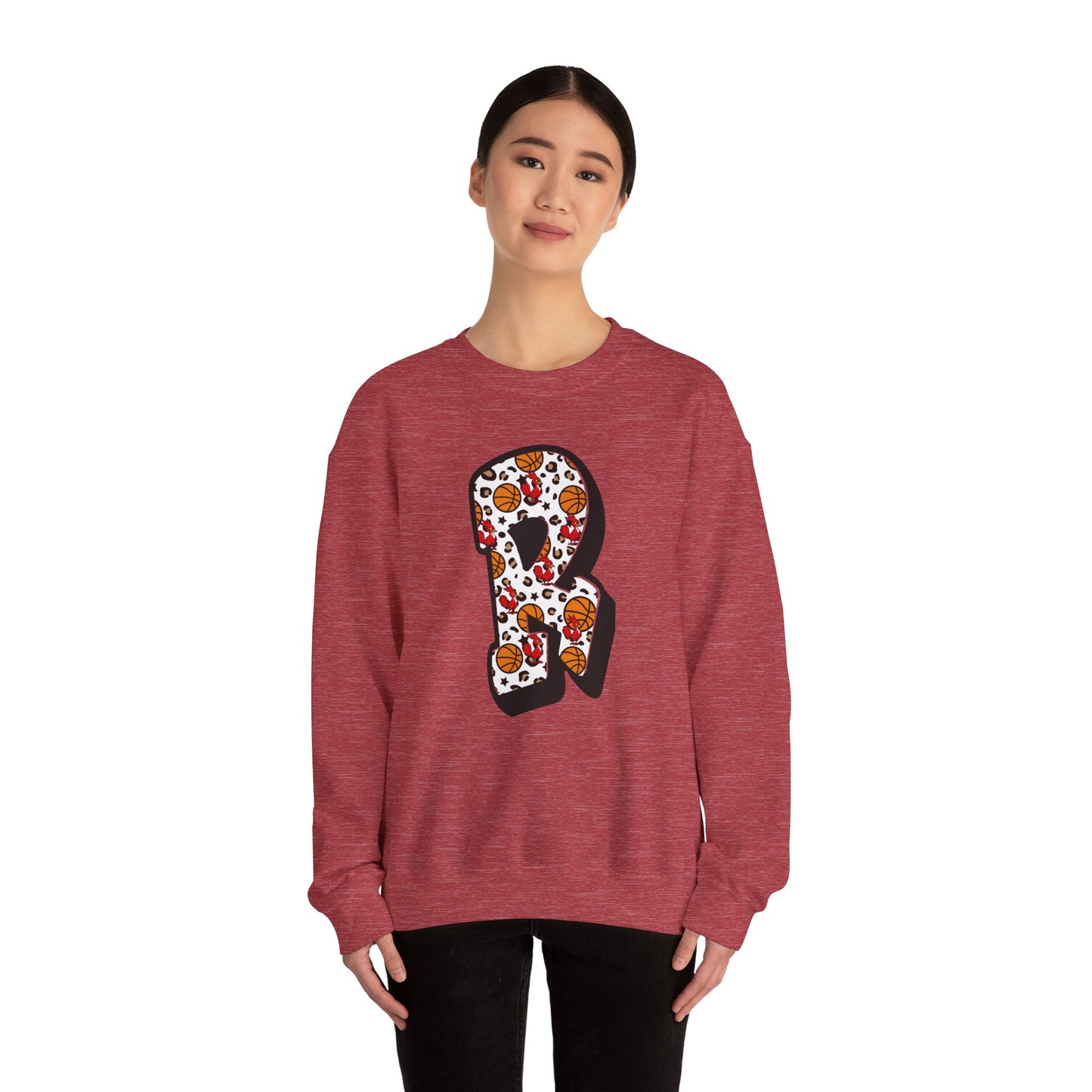 Colorful Letter R Sweatshirt, Cozy Crewneck Pullover, Casual Apparel, Unisex Gift, Perfect for Holidays and Celebrations