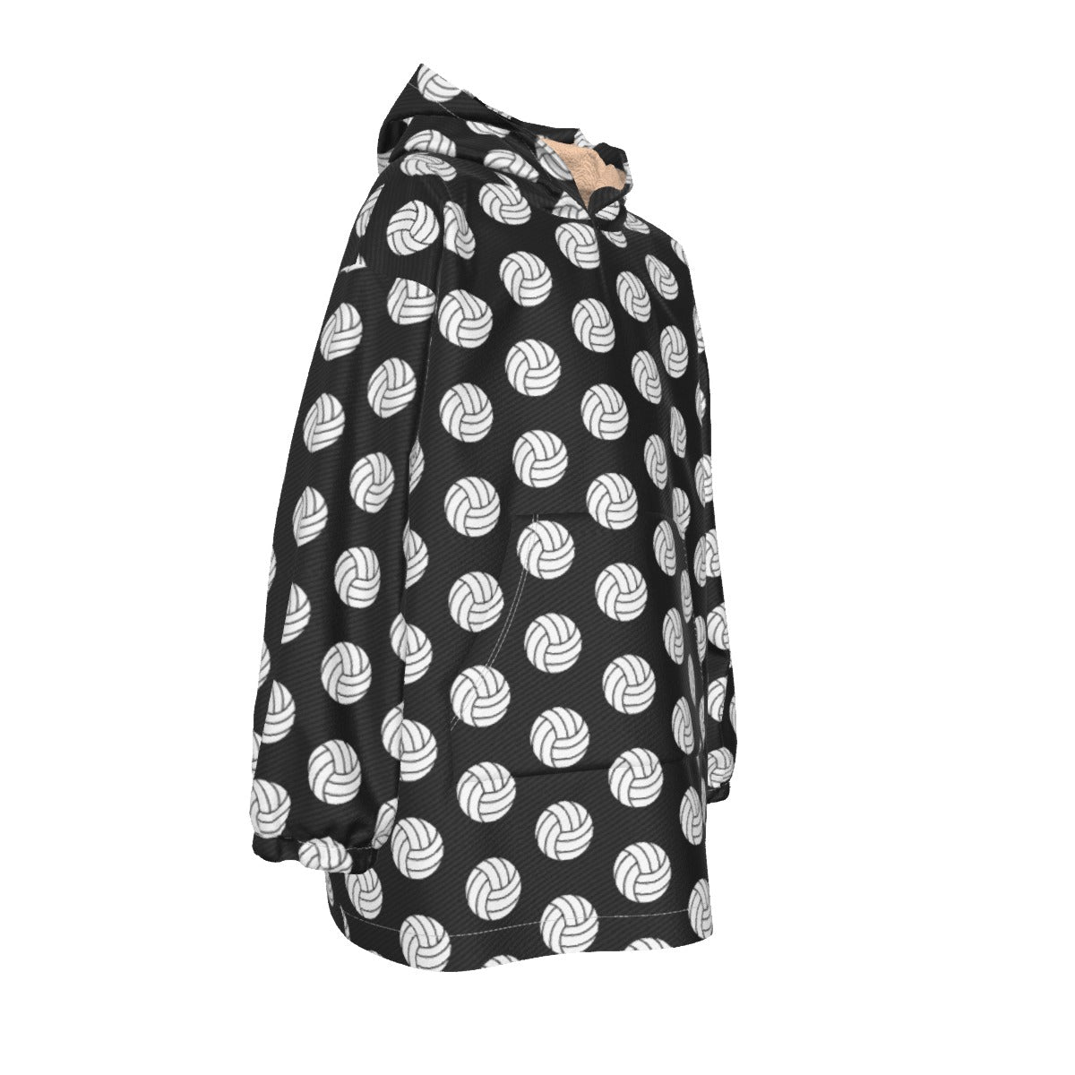 Kid's Volleyball Sherpa Fleece Hoodie Blanket