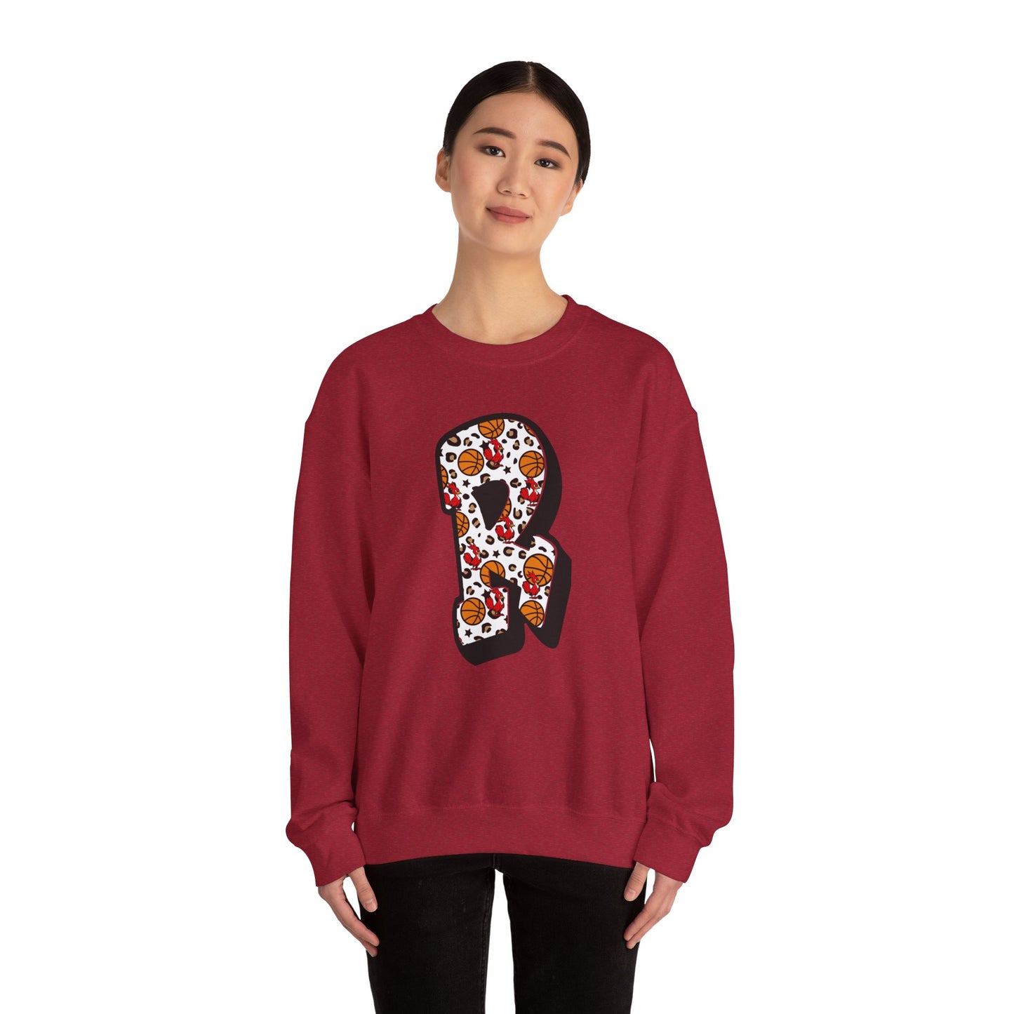 Colorful Letter R Sweatshirt, Cozy Crewneck Pullover, Casual Apparel, Unisex Gift, Perfect for Holidays and Celebrations