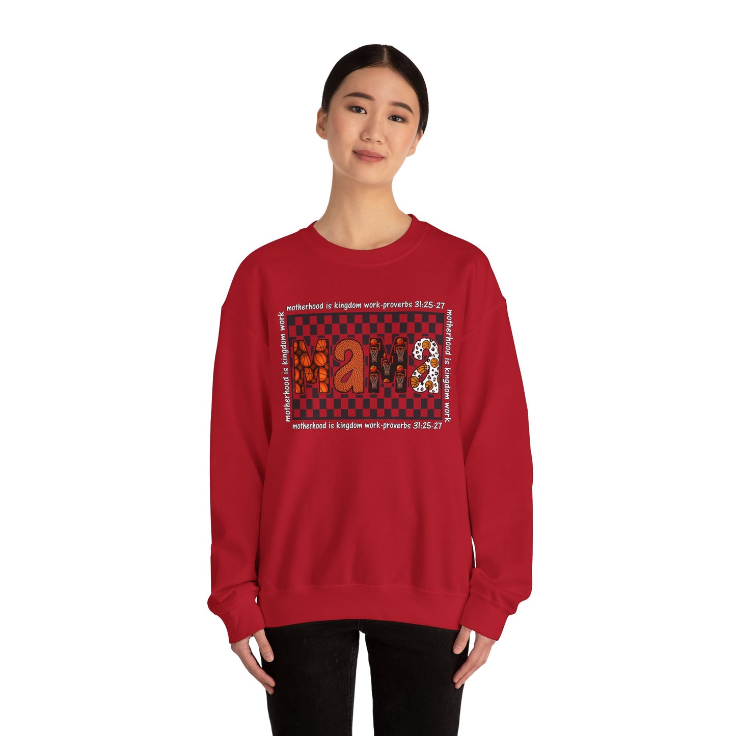 Stylish Basketball Mama Crewneck Sweatshirt