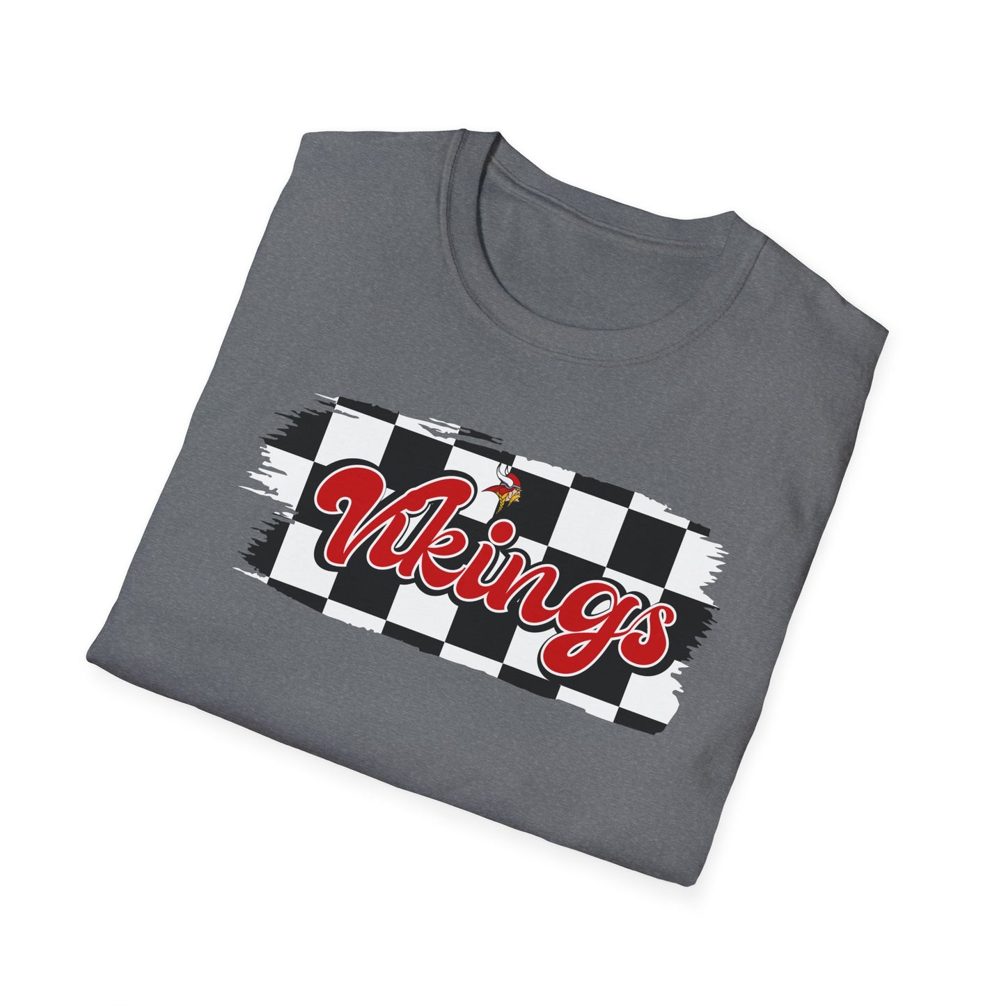 Vikings Retro Lettering Unisex Softstyle T-Shirt