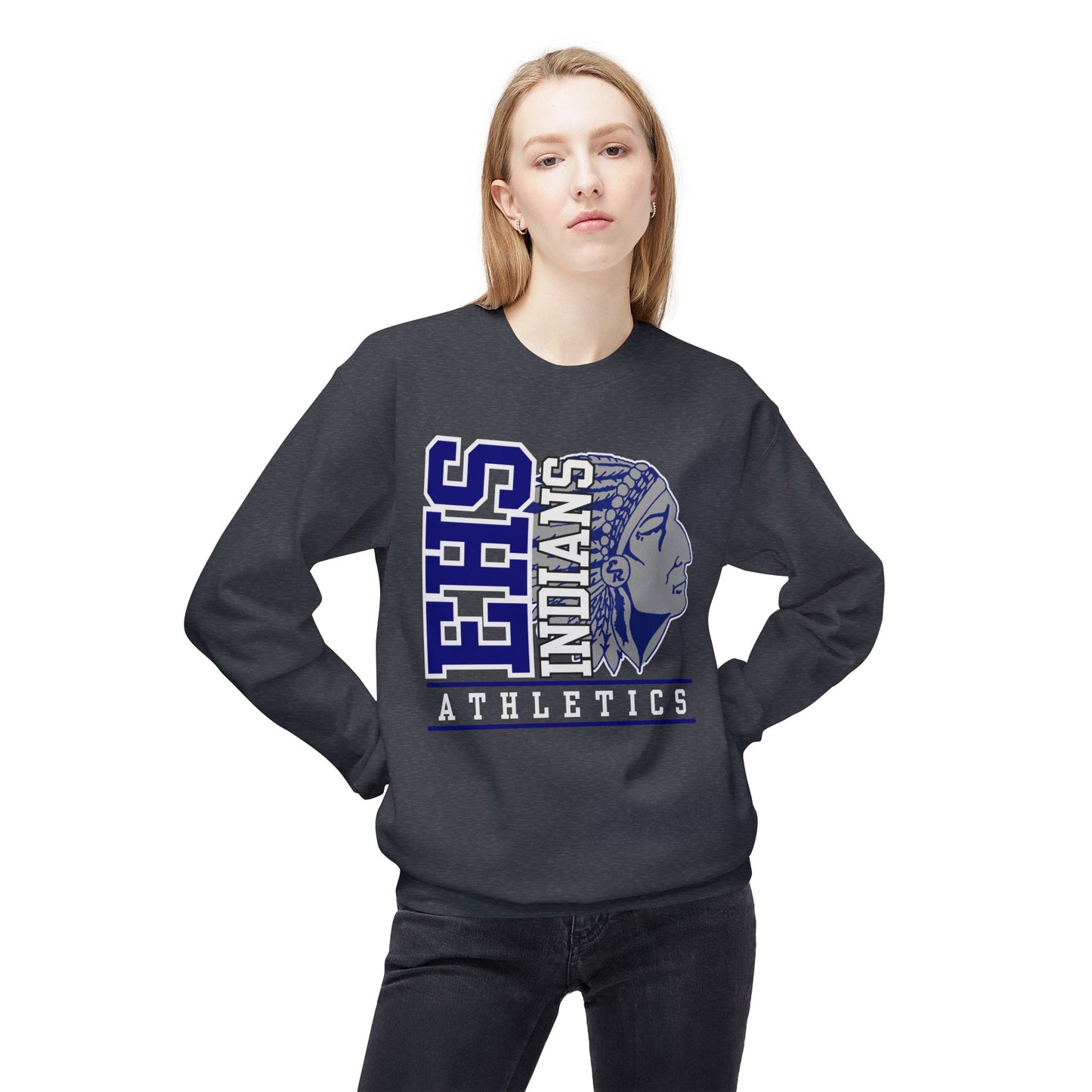 EHS Indians Athletics Crewneck Sweatshirt, Sports Apparel, Fan Gear, School Spirit, Comfortable Sweatshirt, Gifts for Athletes