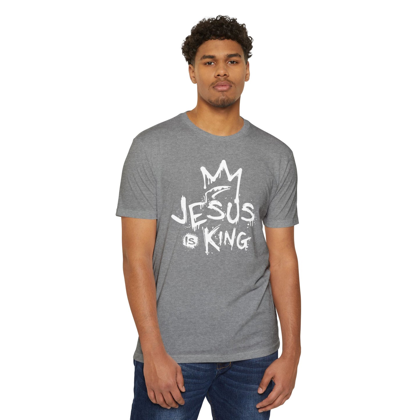 Jesus is King Graphic T-Shirt, Casual Faith Tee, Unisex Religious Shirt, Christian Apparel, Inspirational Gift