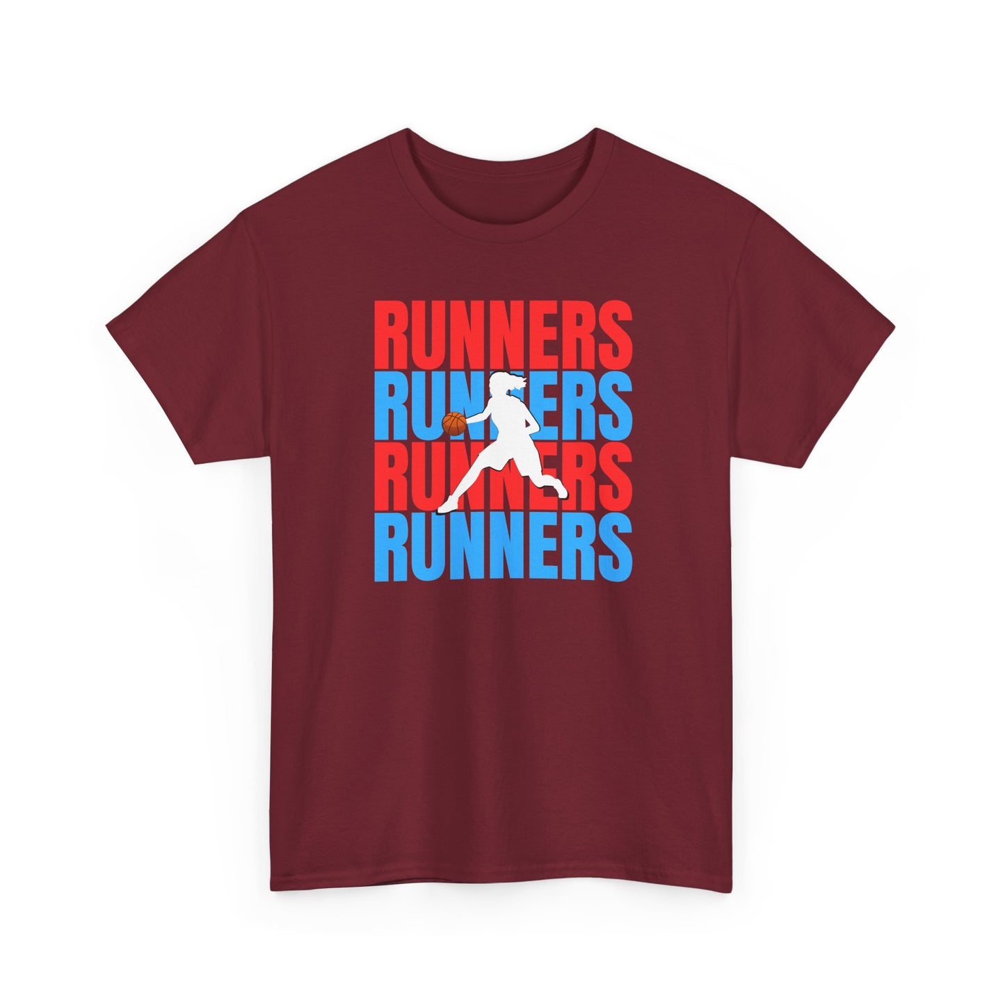 Trendy Unisex Heavy Cotton Tee - Runners Graphic Shirt for Sports Lovers