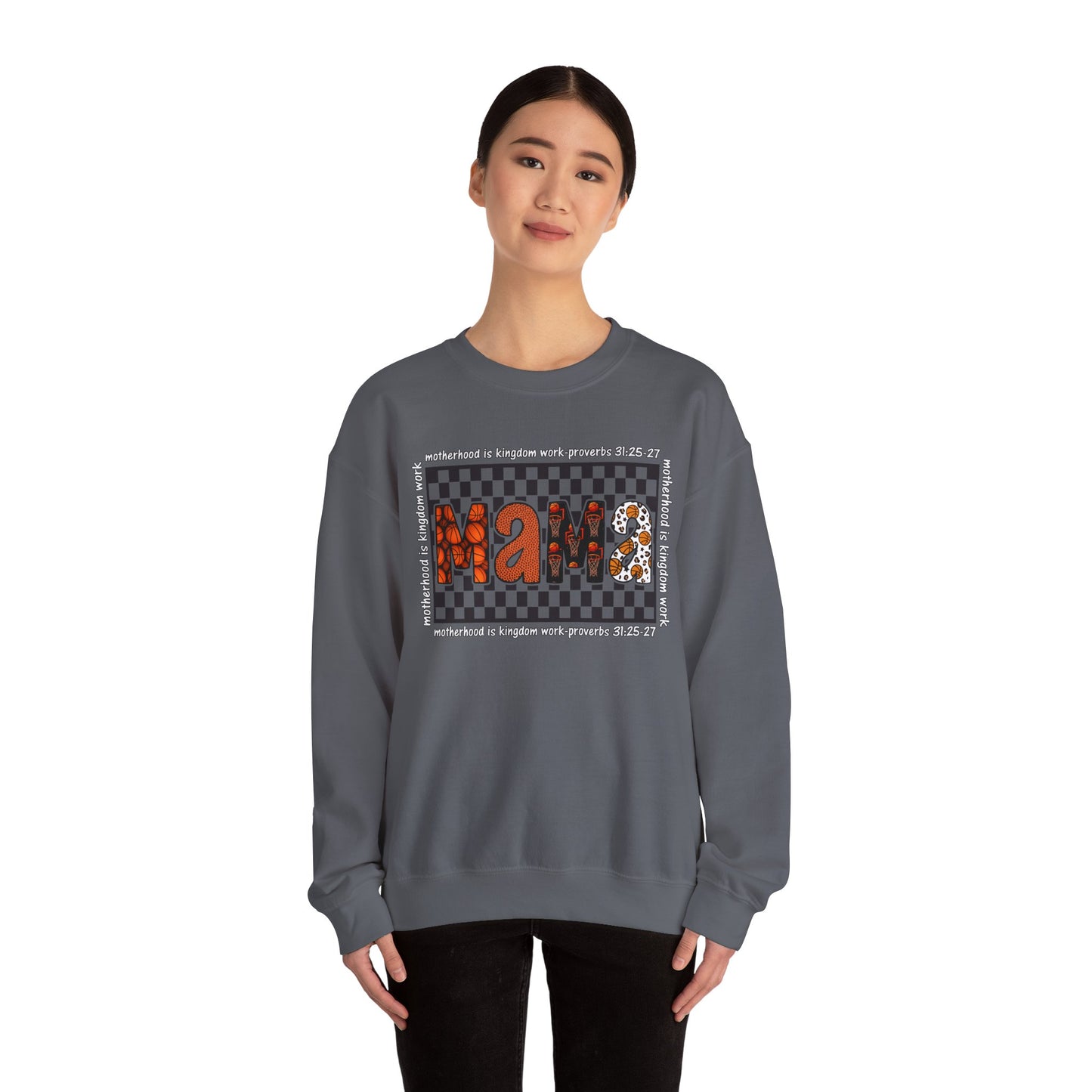 Stylish Basketball Mama Crewneck Sweatshirt