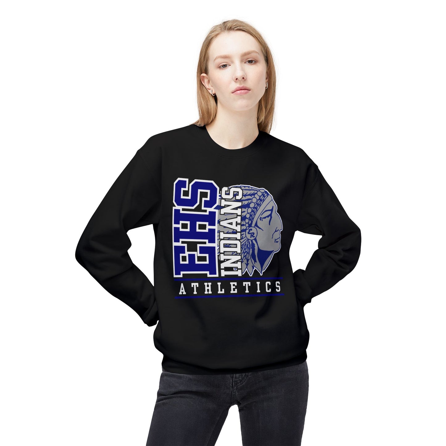 EHS Indians Athletics Crewneck Sweatshirt, Sports Apparel, Fan Gear, School Spirit, Comfortable Sweatshirt, Gifts for Athletes