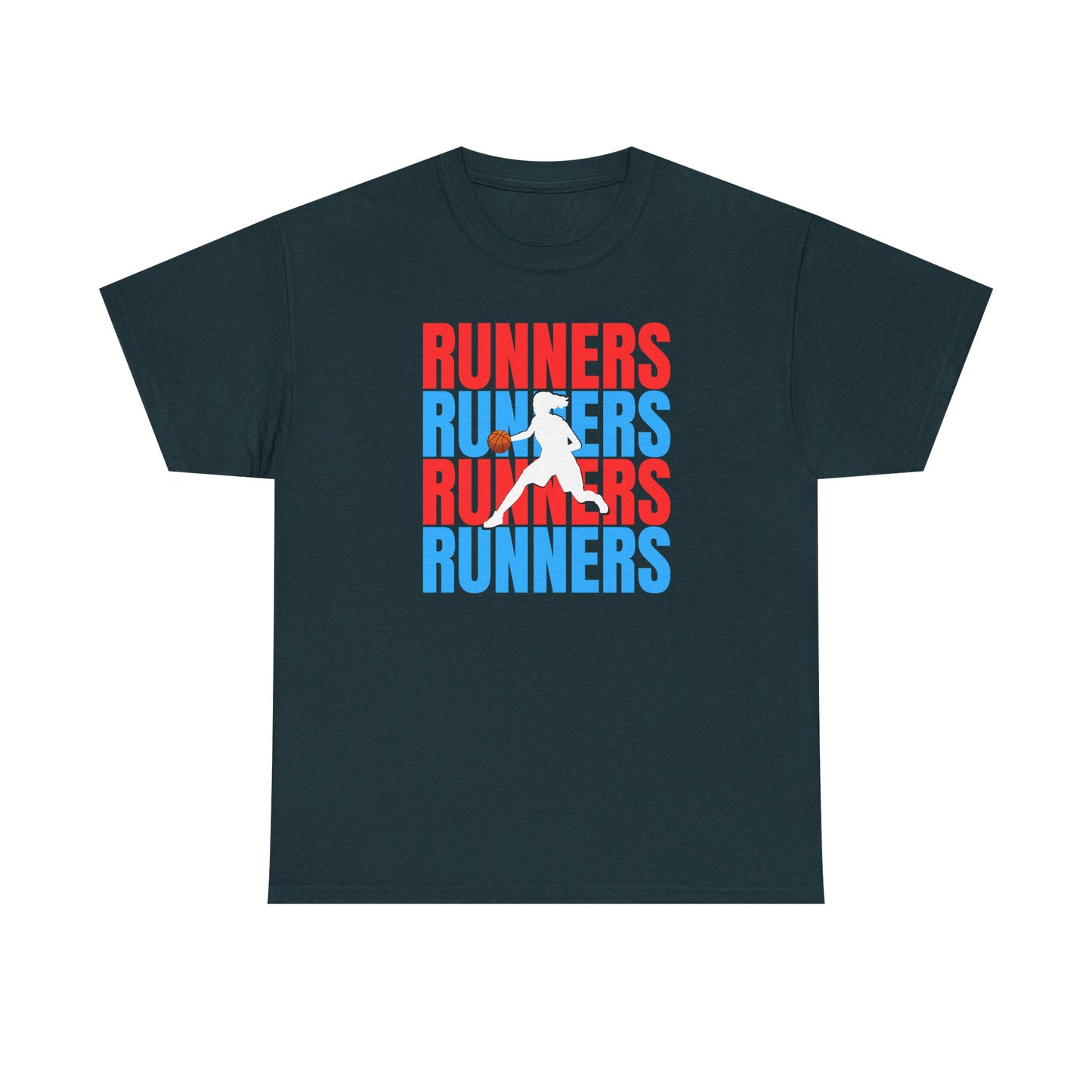 Trendy Unisex Heavy Cotton Tee - Runners Graphic Shirt for Sports Lovers