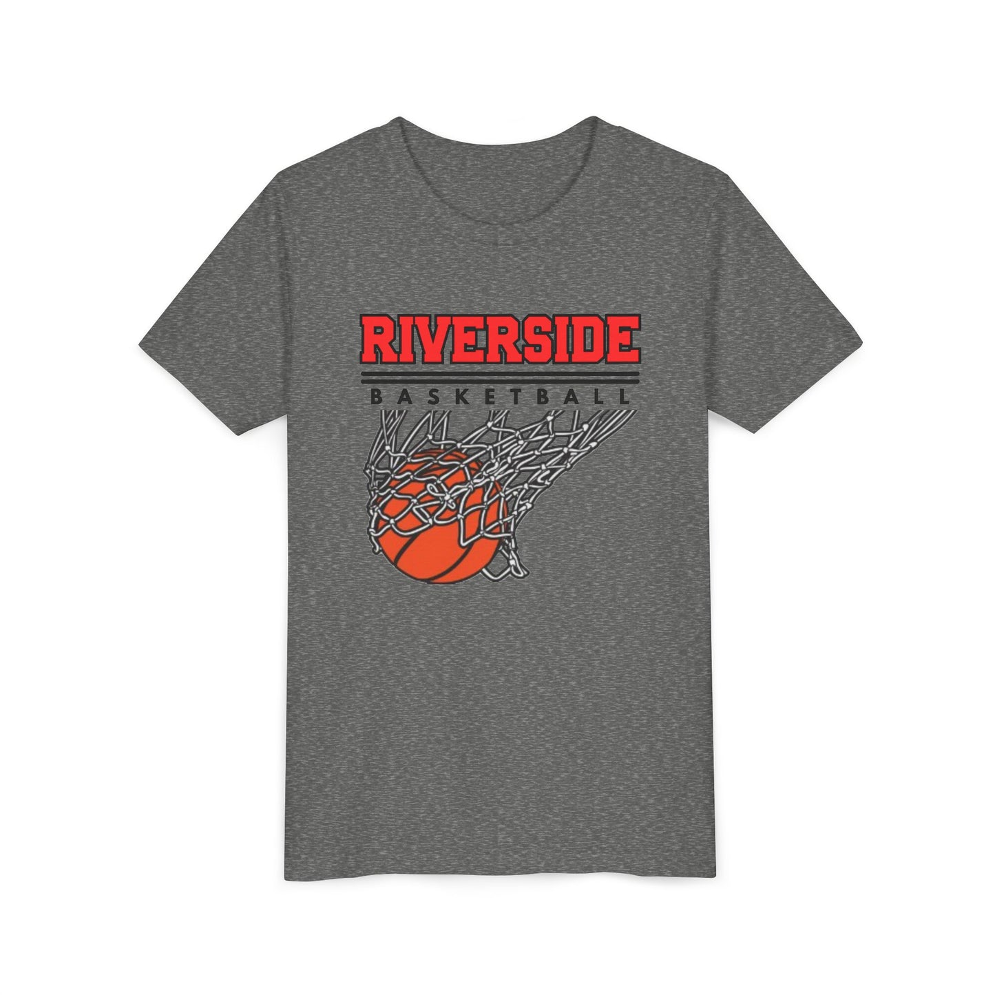 Riverside Basketball Youth Tee, Fun Sports Shirt, Kids Basketball Top, Team Spirit Apparel, Athletic Youth T-Shirt