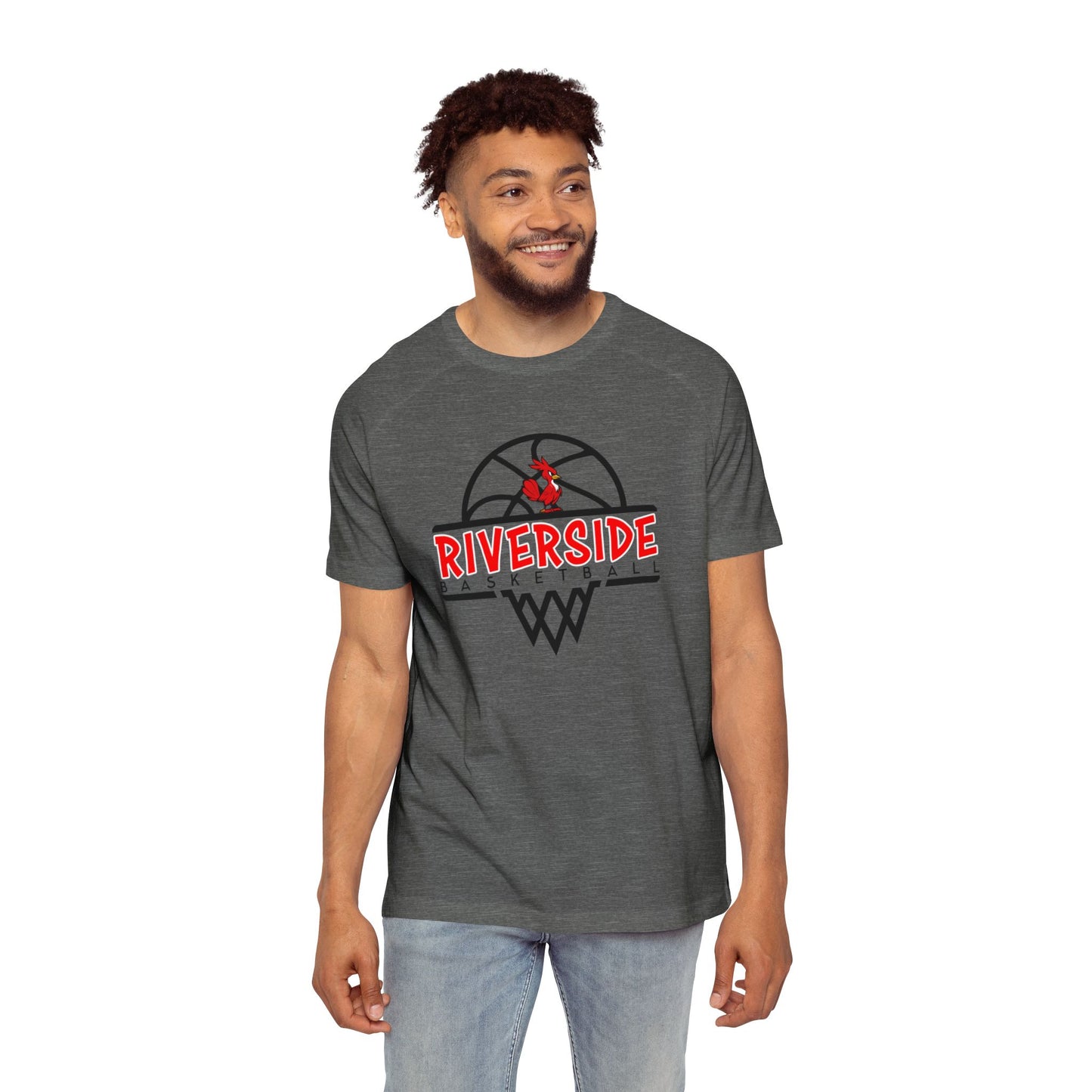 Riverside Basketball Men's Raglan T-Shirt | Sports Tee, Gift for Basketball Fans, Casual Wear, Team Apparel, Comfortable Fit