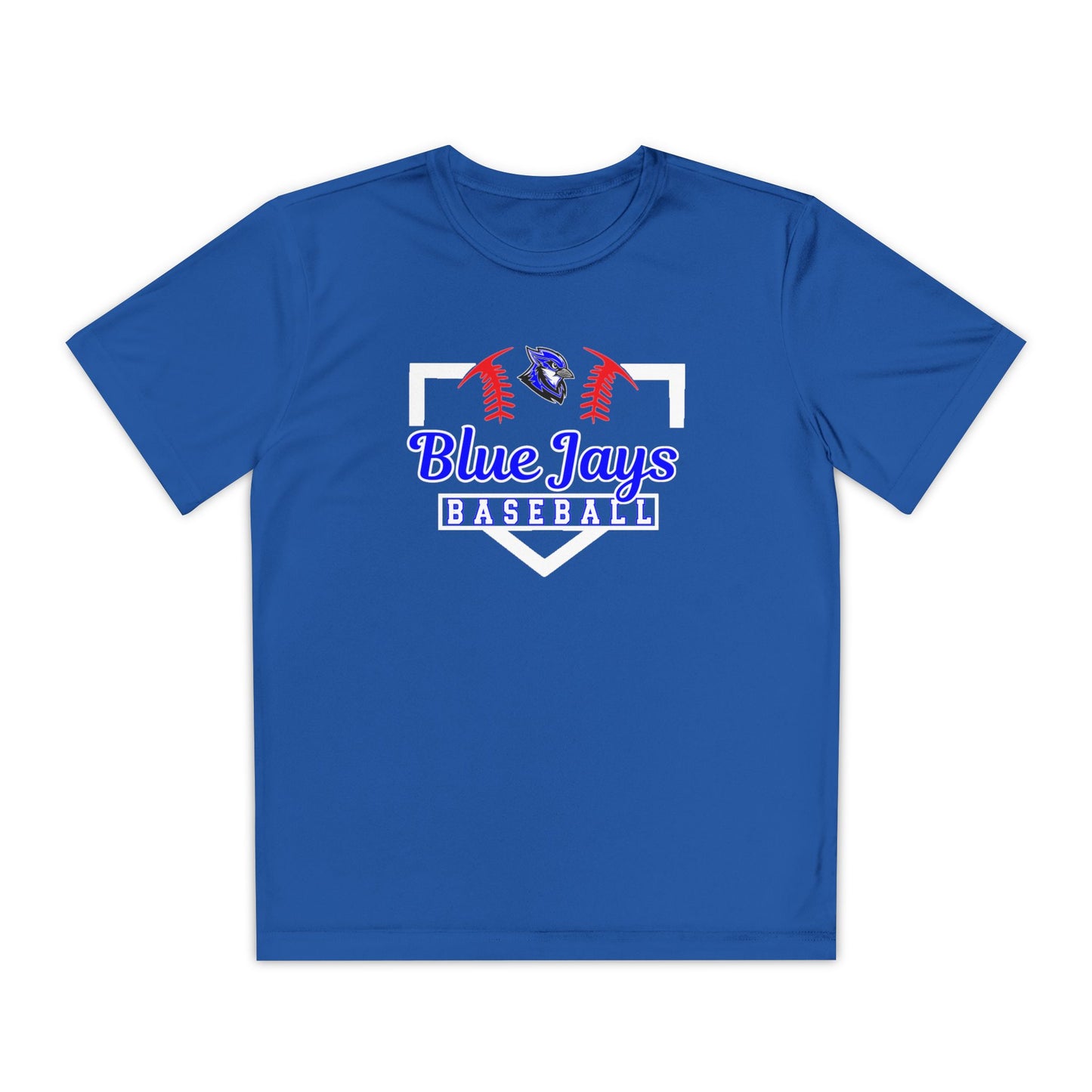 Personalized YOUTH Blue Jays Baseball Moisture Wicking TEE
