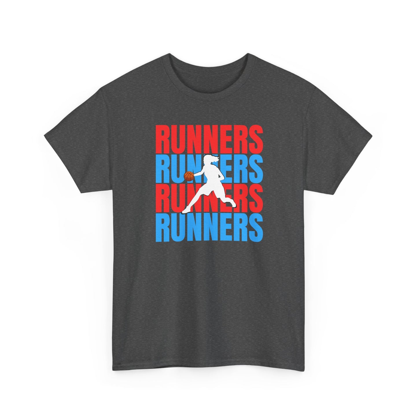 Trendy Unisex Heavy Cotton Tee - Runners Graphic Shirt for Sports Lovers
