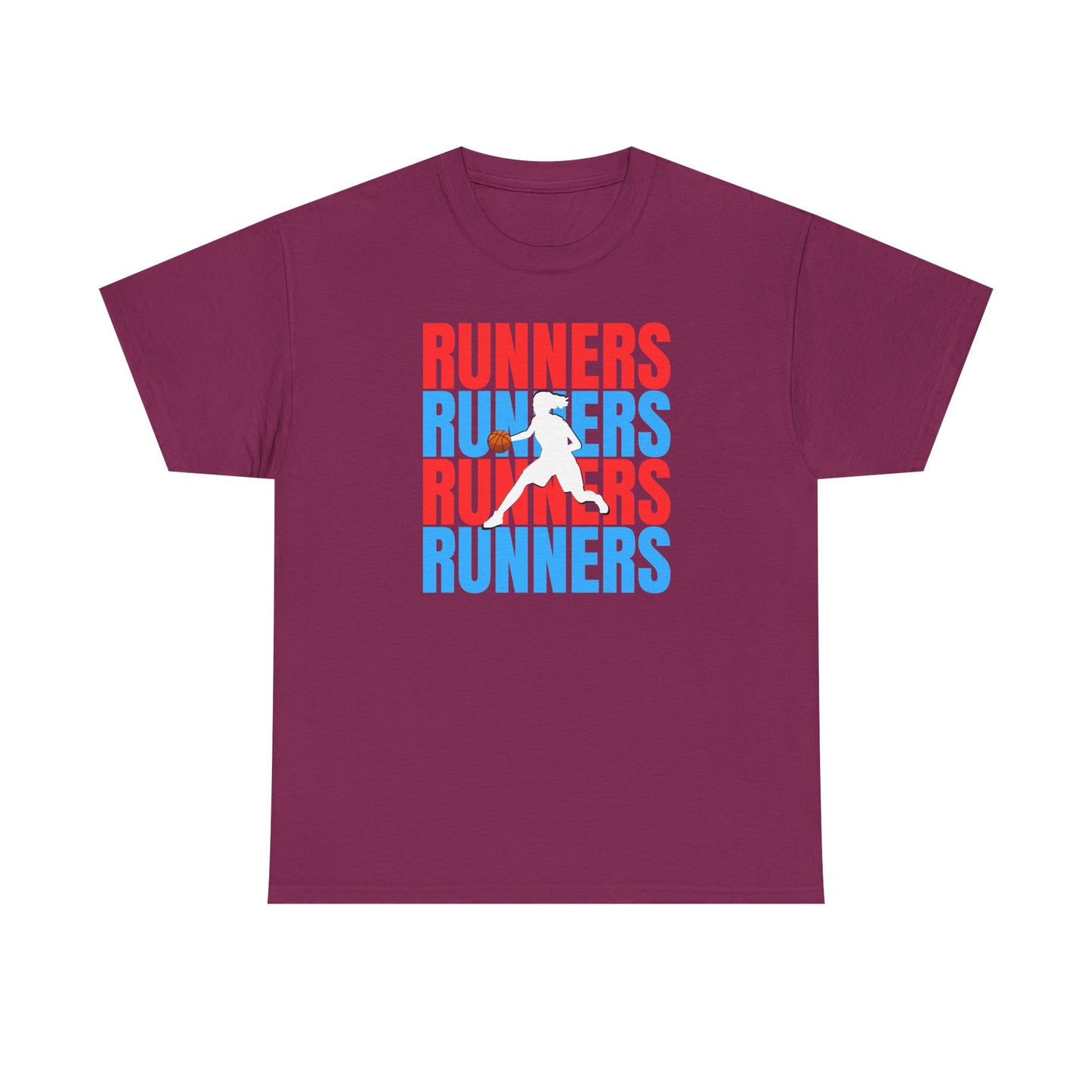 Trendy Unisex Heavy Cotton Tee - Runners Graphic Shirt for Sports Lovers
