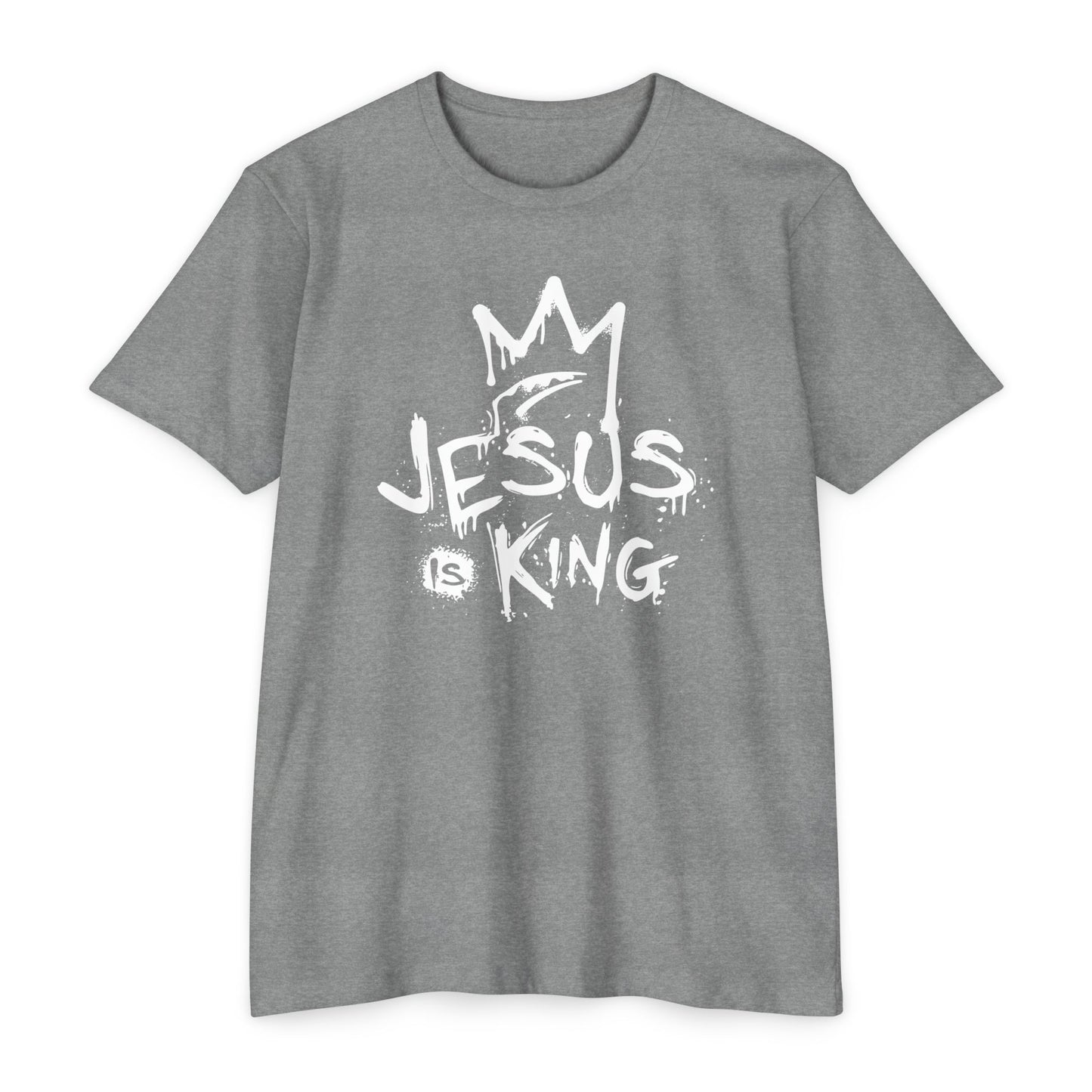 Jesus is King Graphic T-Shirt, Casual Faith Tee, Unisex Religious Shirt, Christian Apparel, Inspirational Gift
