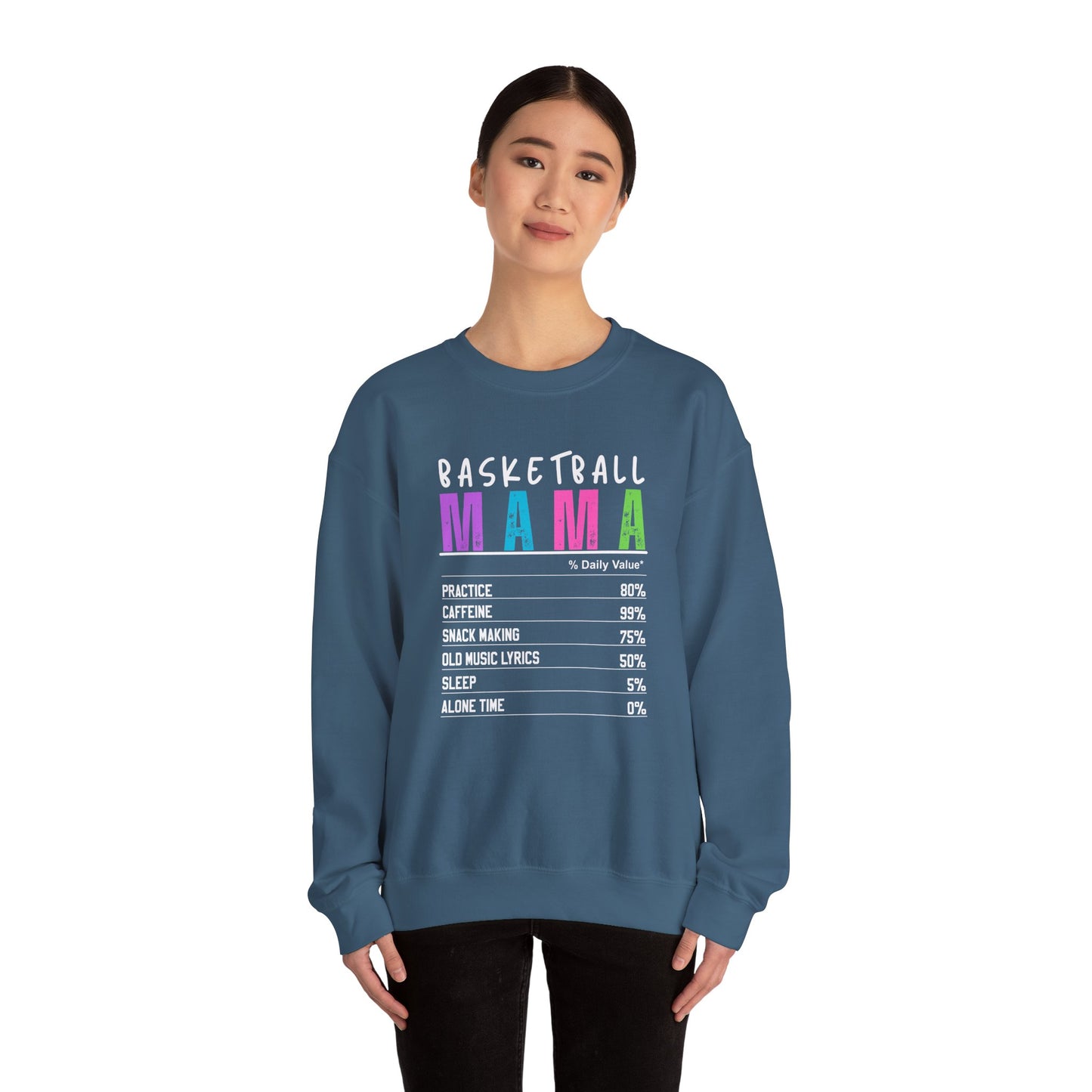 Basketball Mama Sweatshirt - Unisex Heavy Blend™ Crewneck for Sports Moms