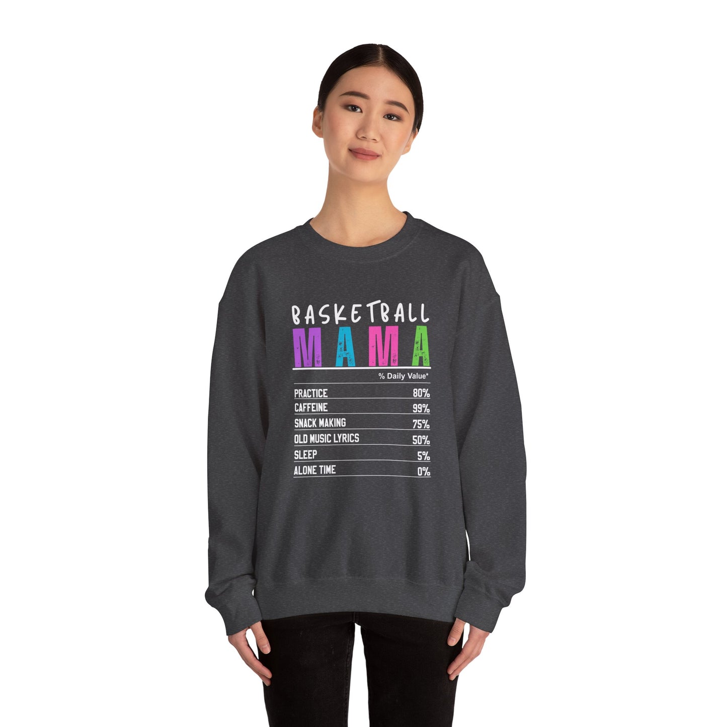 Basketball Mama Sweatshirt - Unisex Heavy Blend™ Crewneck for Sports Moms