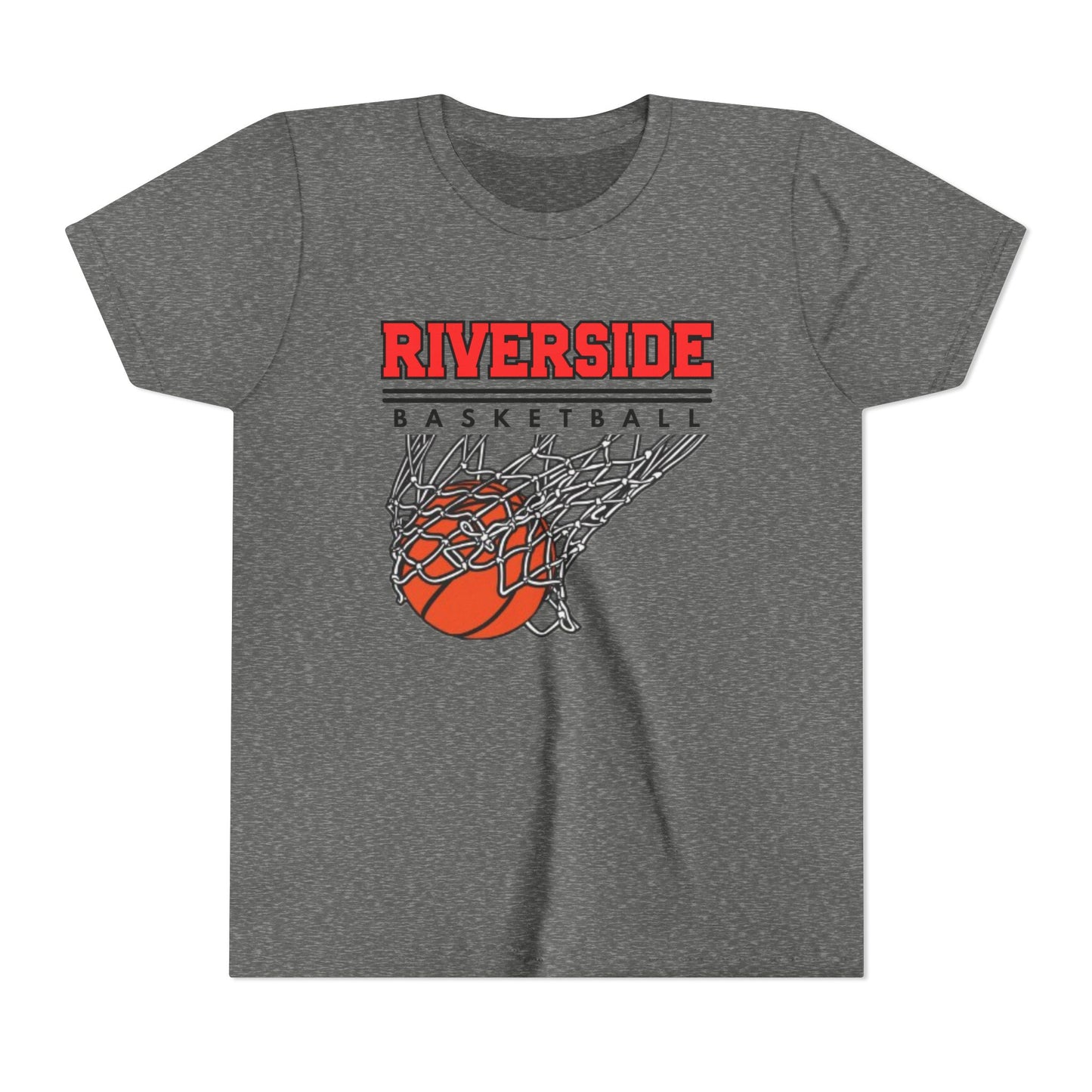 Riverside Basketball Youth Tee, Fun Sports Shirt, Kids Basketball Top, Team Spirit Apparel, Athletic Youth T-Shirt