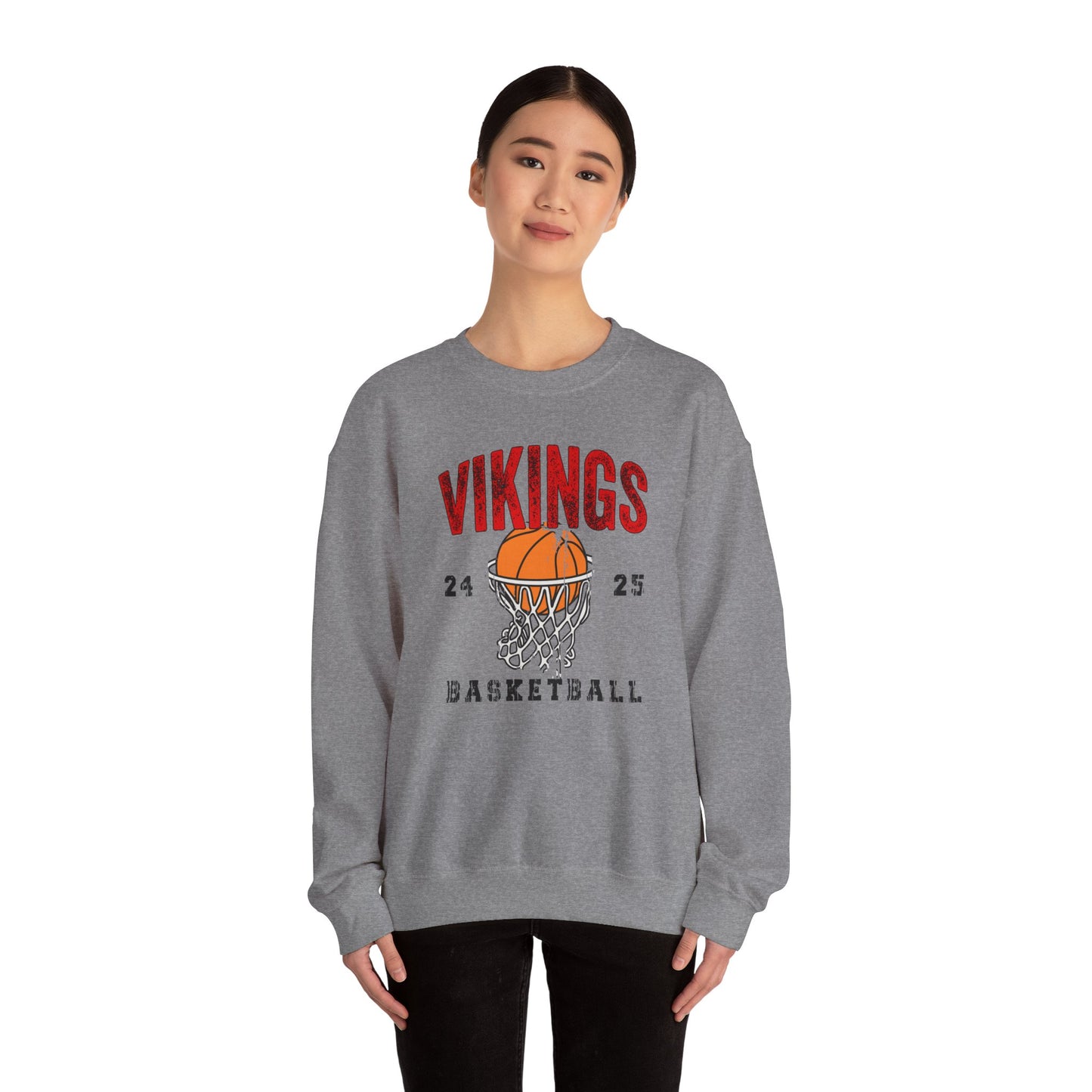 Vikings Basketball 24-25 RETRO Unisex Heavy Blend™ Crewneck Sweatshirt