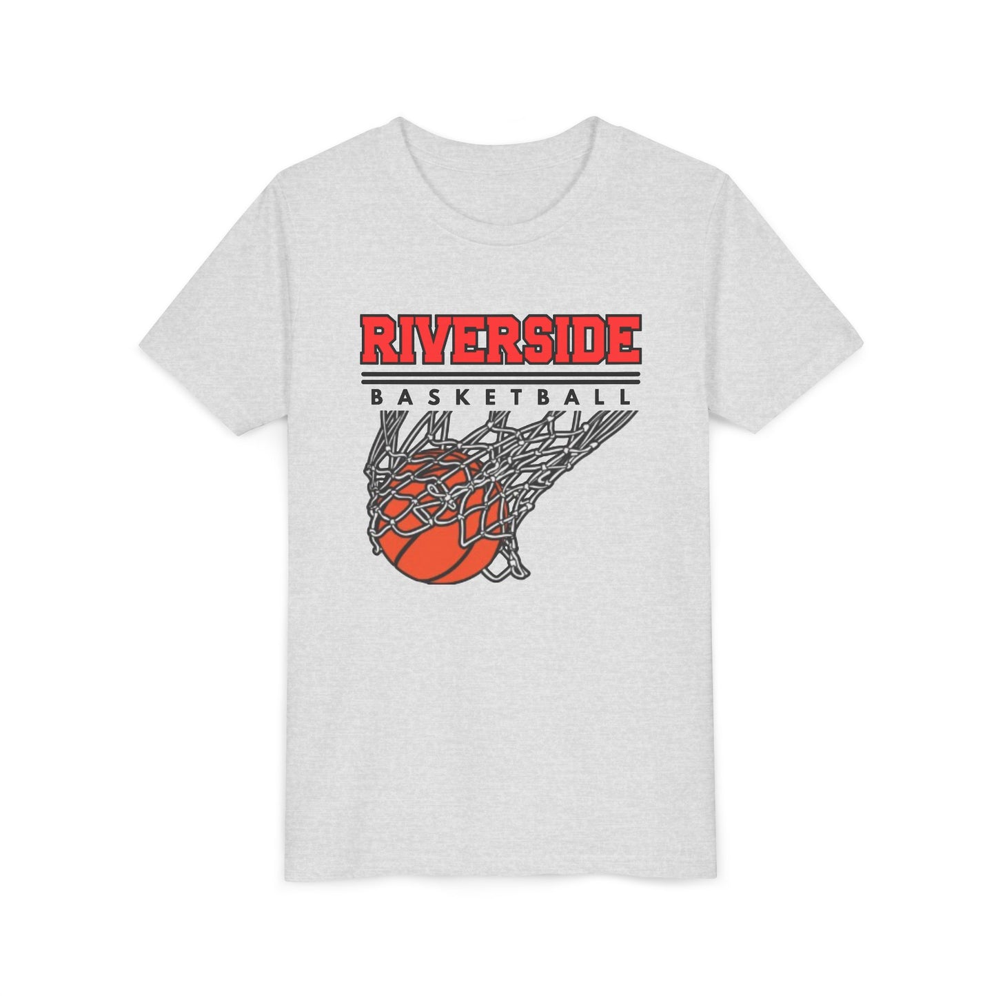 Riverside Basketball Youth Tee, Fun Sports Shirt, Kids Basketball Top, Team Spirit Apparel, Athletic Youth T-Shirt