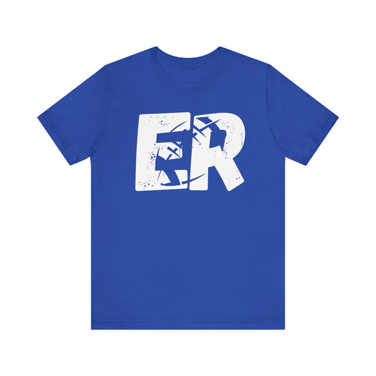 ER Football on Bella Canvas with Galatians 6:9 on the back