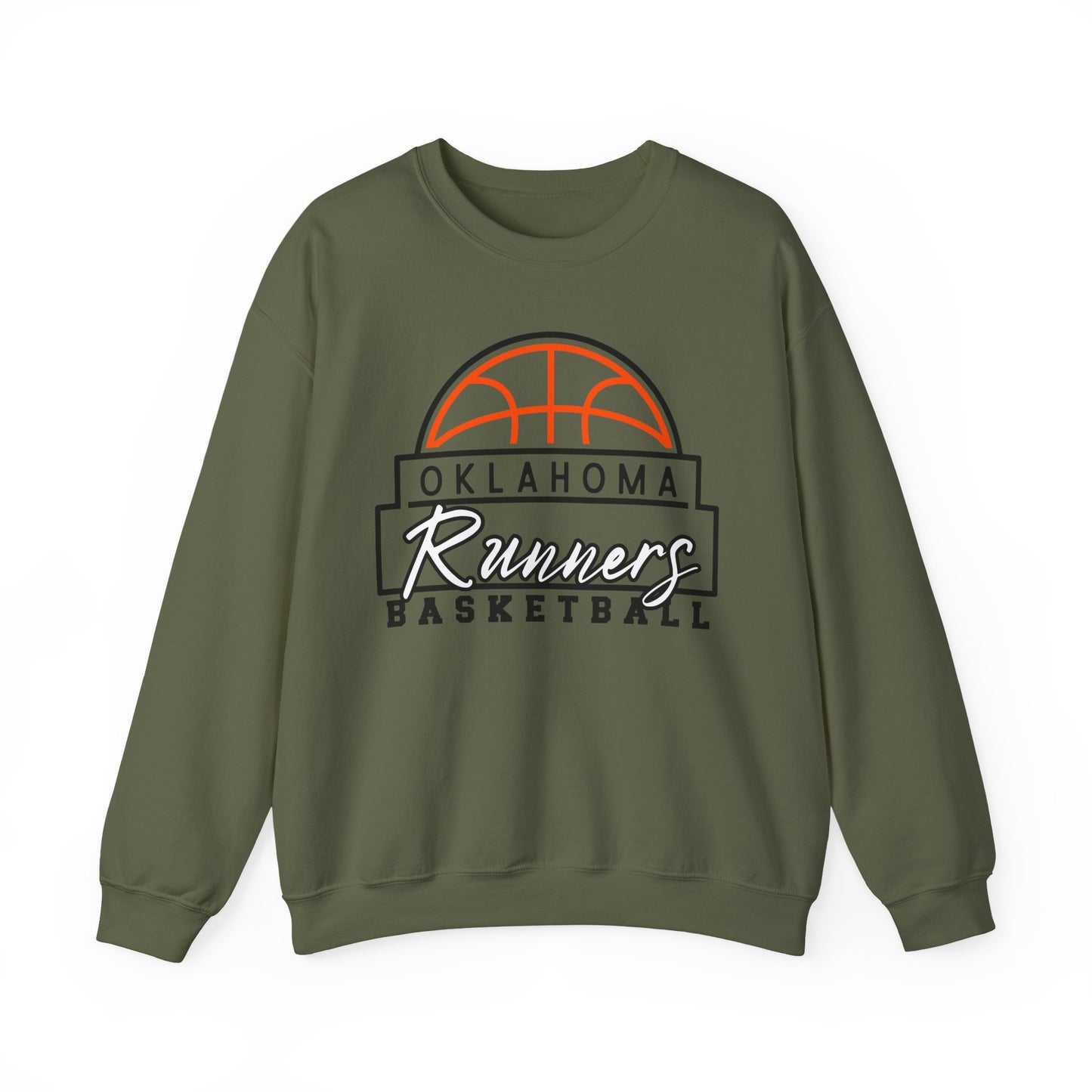 Basketball Crewneck Sweatshirt - Oklahoma Runners Design