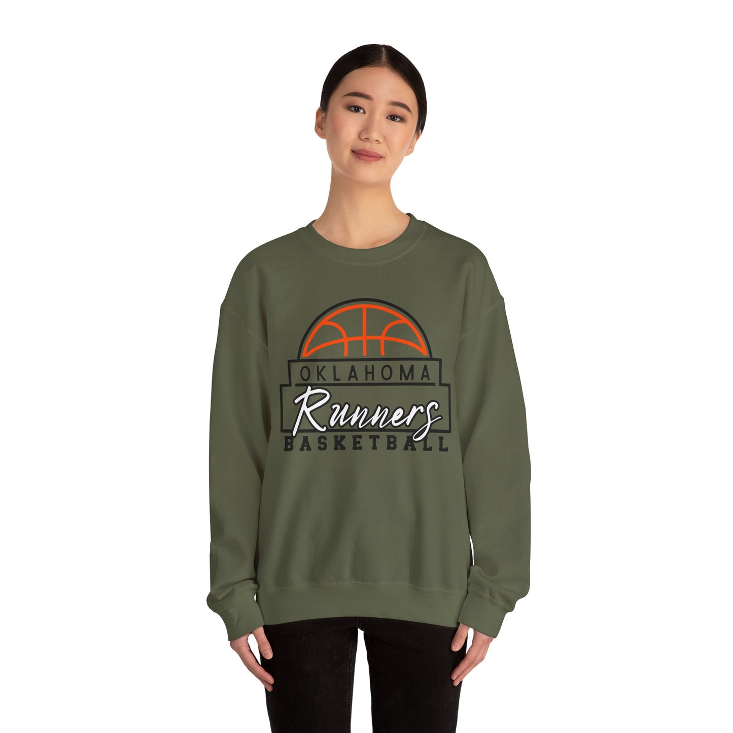 Basketball Crewneck Sweatshirt - Oklahoma Runners Design