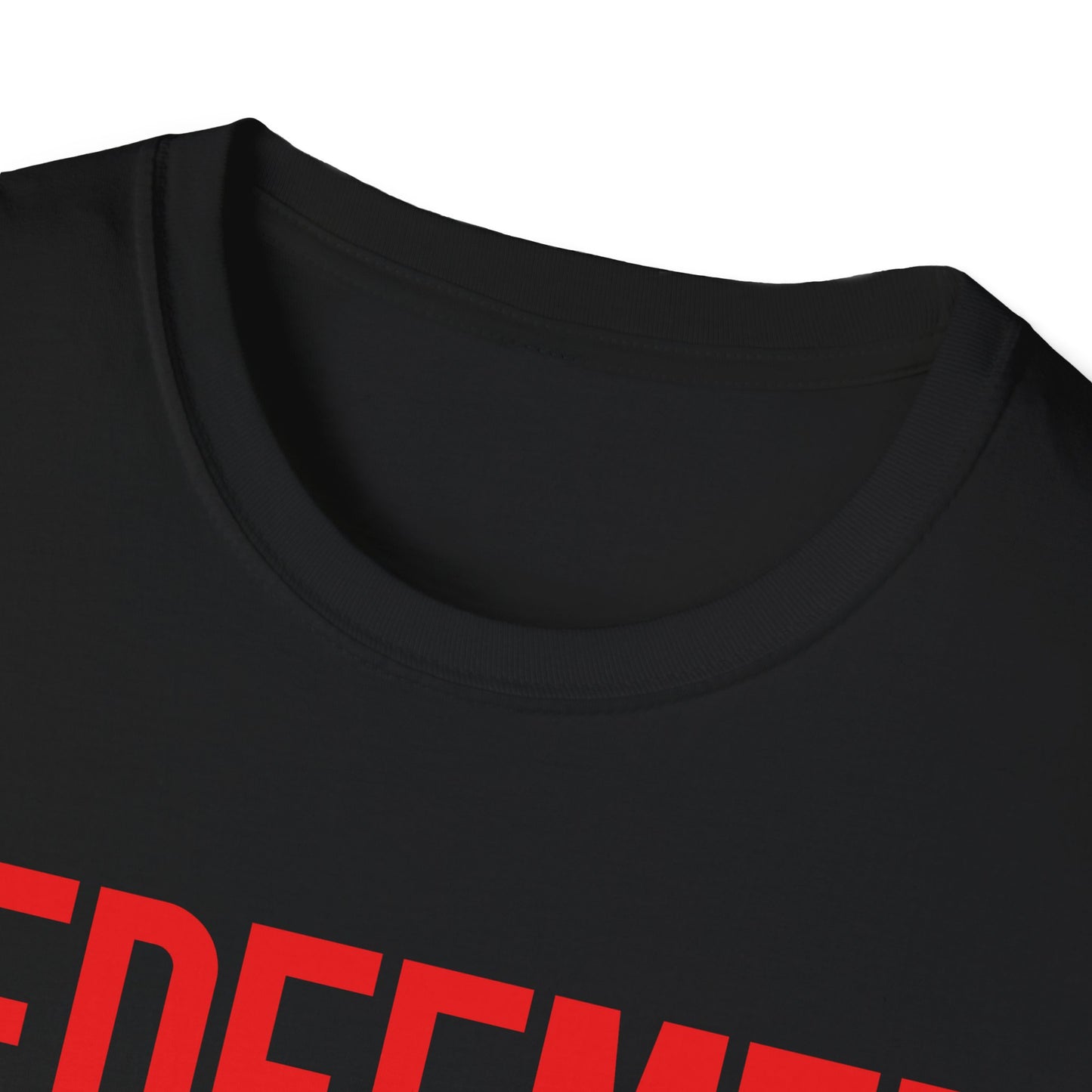 Redeemed Unisex Softstyle T-Shirt | Faith-Based Apparel, Christian Gift, Ephesians 1:7 Tee, Inspirational Shirt, Casual Wear